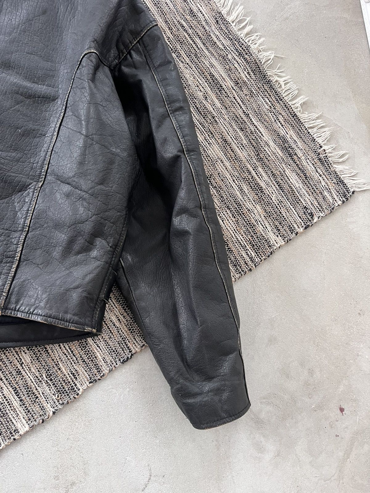 Harley Davidson Vintage Biker Faded Black Leather Moto Jacket Avantgarde Size US M / EU 48-50 / 2 - 14 Thumbnail