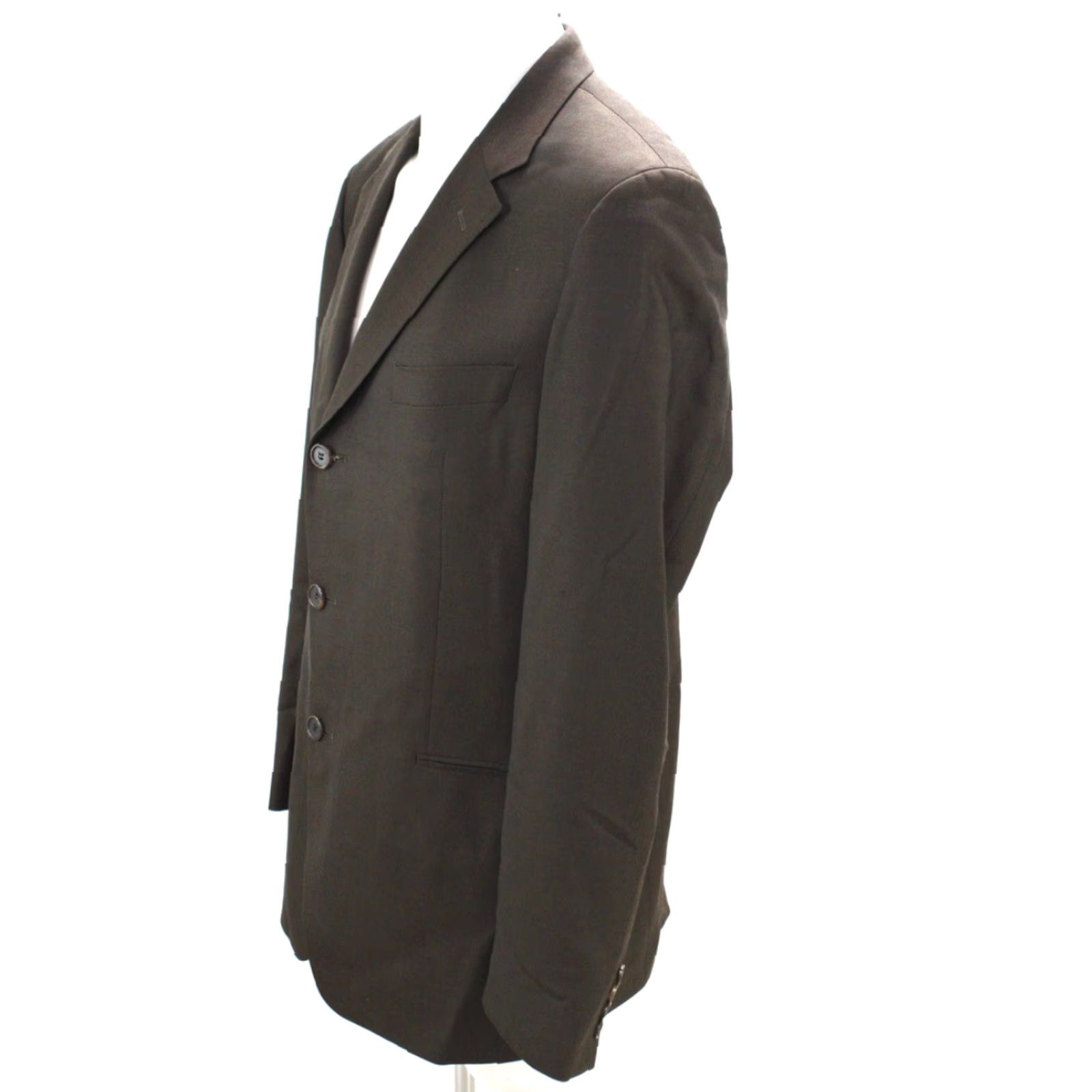 Hugo Boss VINTAGE Hugo Boss Guabello Suit Jacket Mens 42R Dark Brown Super 130s Virgin Wool Luxury Size 42R - 2 Thumbnail