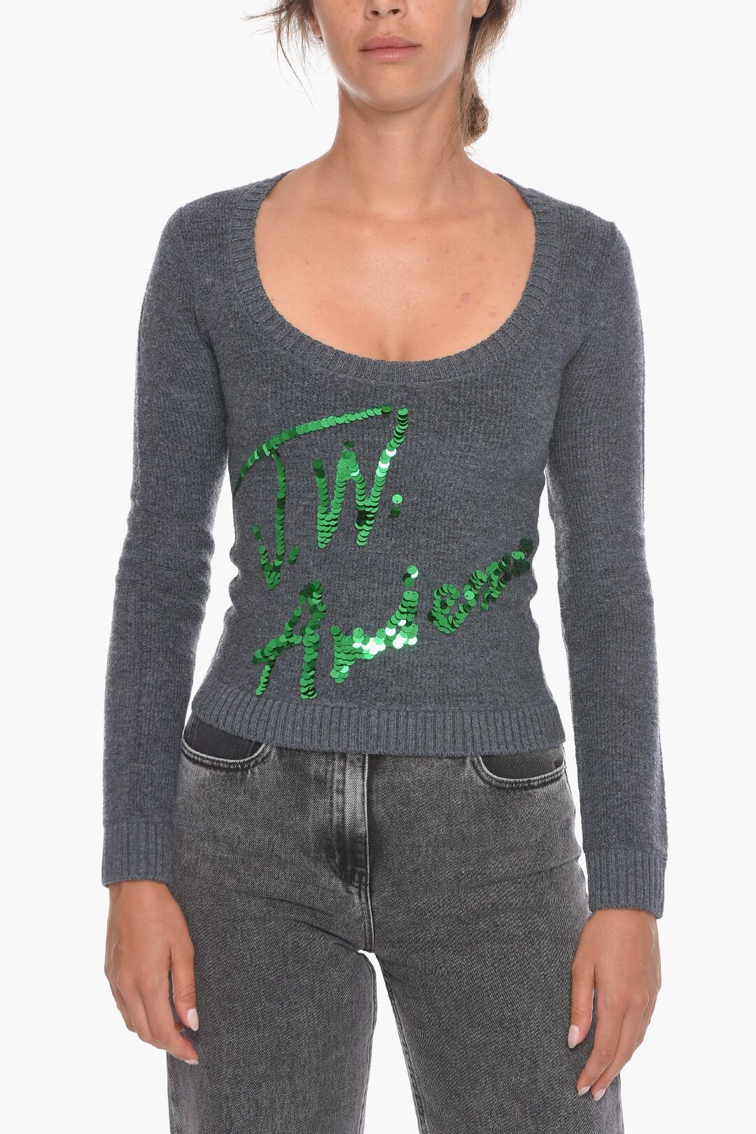 image of J W Anderson O1Dk11S0124 Sweatshirt In Grey, Women's (Size XS)