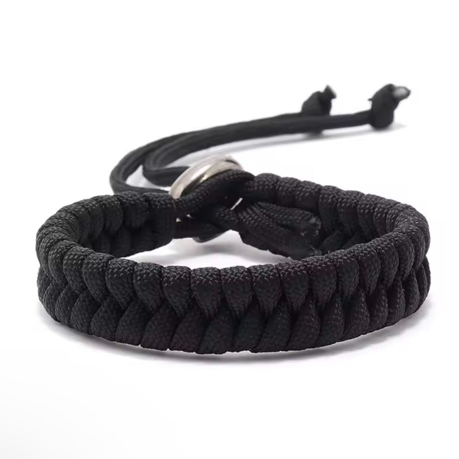 Other Men’s Weaving Black Wide Rope Bracelet Size ONE SIZE - 1 Preview