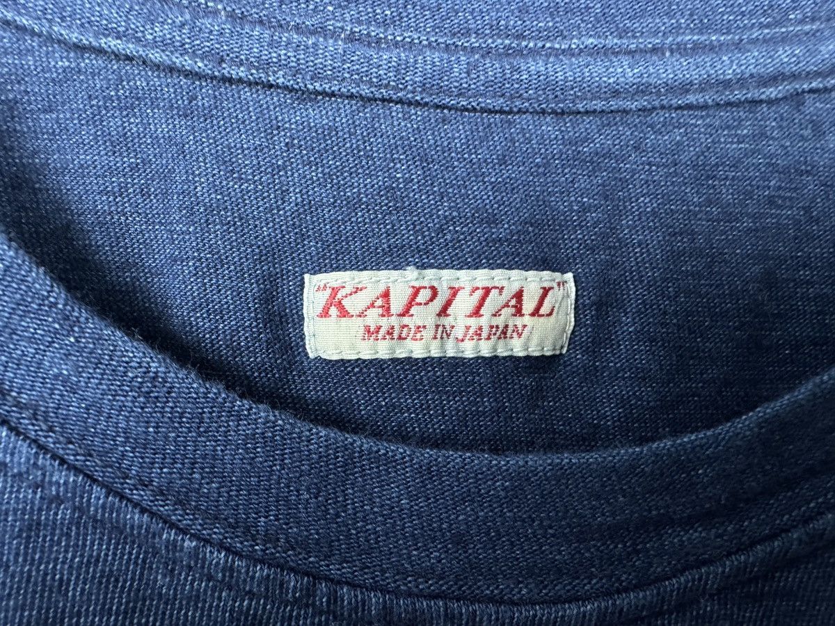 Kapital Kountry Men’s Kapital Indigo Psycho Hurry-Dipitinai T-Shirt Size 4 Size US M / EU 48-50 / 2 - 8 Thumbnail