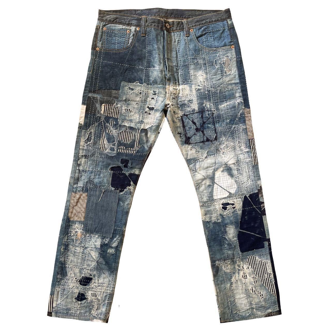 Kapital Boro Patchwork Sashiko Embroidered Jeans Size US 36 / EU 52 - 1 Thumbnail