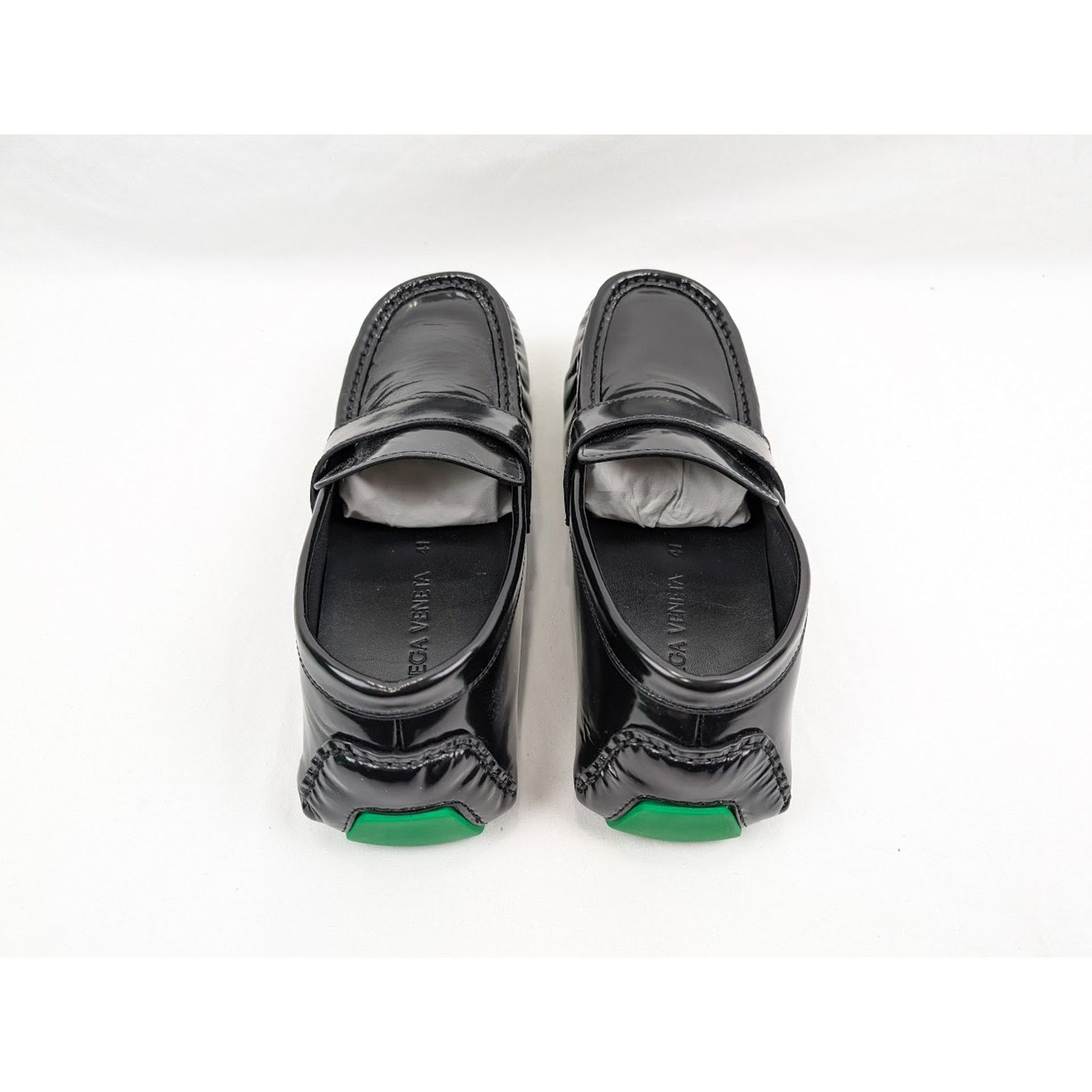 Bottega Veneta o1rshd1 Latex Lux Ride Loafers in Black-Parakeet Size US 11 / EU 44 - 21 Thumbnail