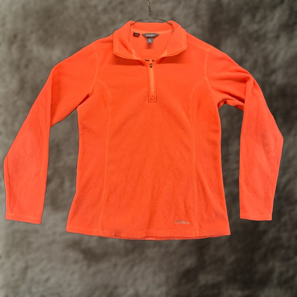 Eddie Bauer Eddie Bauer Jacket Womens Small Orange Pullover Fleece Polartec 1/4 Zip Active Size S / US 4 / IT 40 - 1 Thumbnail