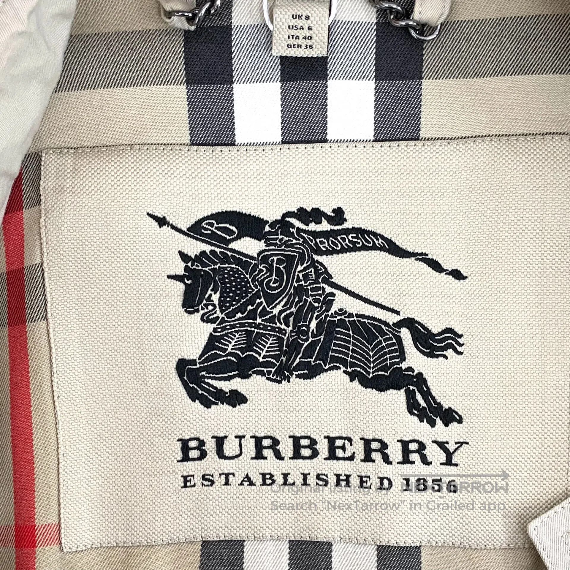 Burberry Burberry Khaki Cotton Notched Lapel Double Breasted Long S Size S / US 4 / IT 40 - 5 Thumbnail
