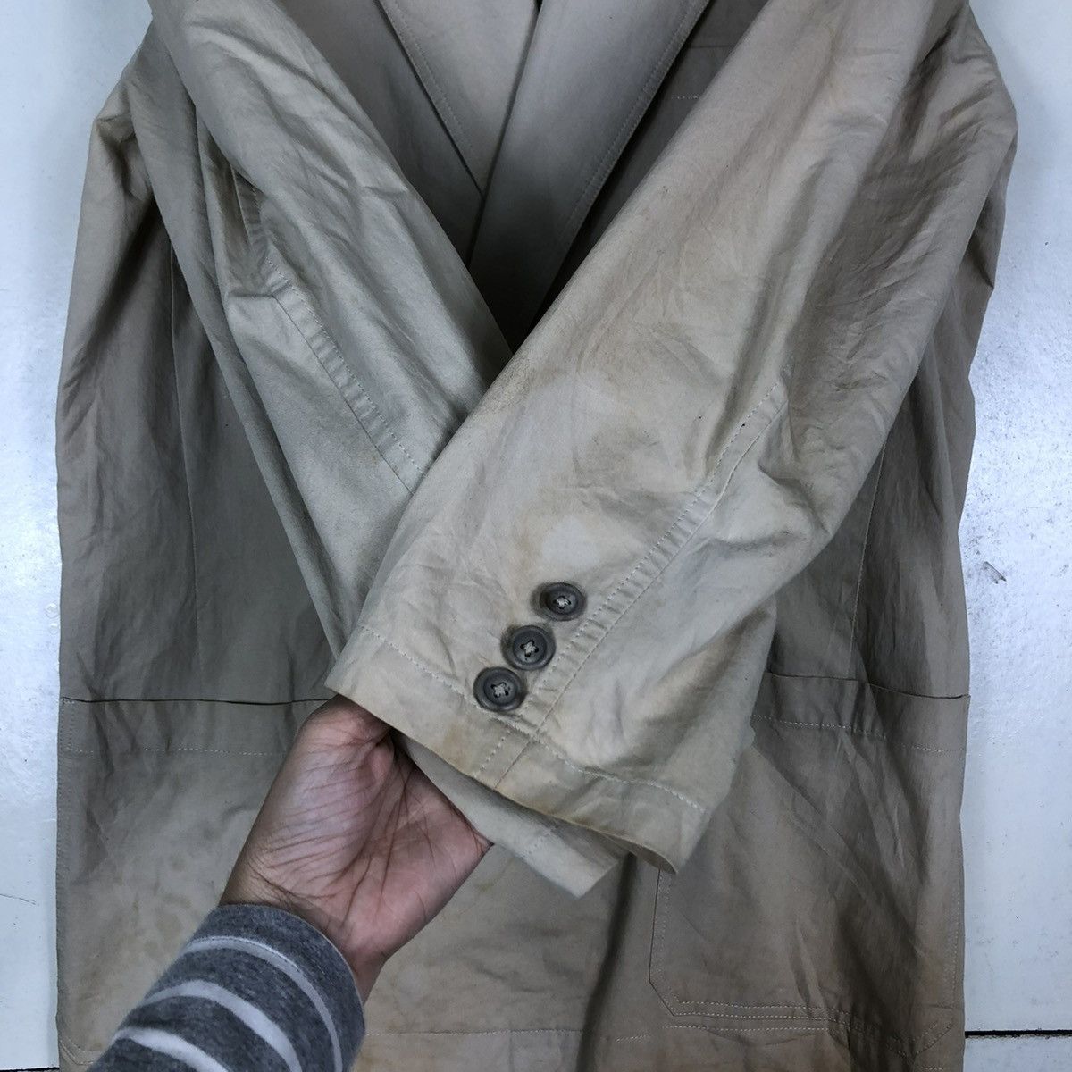 Yohji Yamamoto 🔥VINTAGE Y’S FOR MEN CHORE JACKET DOUBLE BREAST Size US S / EU 44-46 / 1 - 15 Thumbnail
