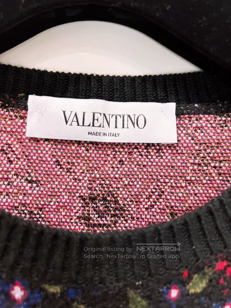 Valentino Valentino Black small floral crew neck long sleeve sweater Size S / US 4 / IT 40 - 7 Thumbnail