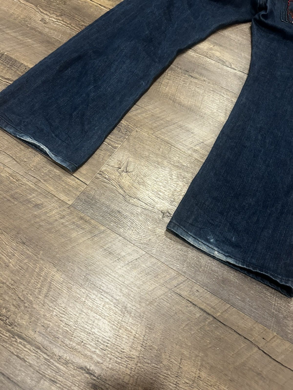 Robins Jeans 💥 Straight Blue Jeans with Custom Red Crystals 💥 Size US 38 / EU 54 - 4 Thumbnail
