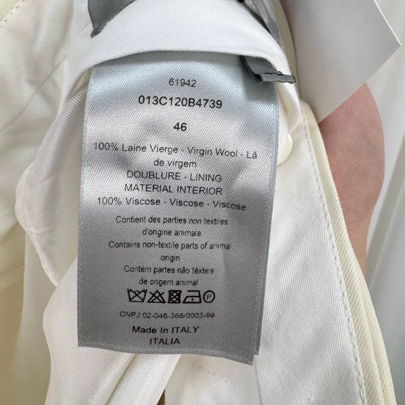 Dior Dior off-white wool casual pants Size US 44 / EU 60 - 6 Thumbnail