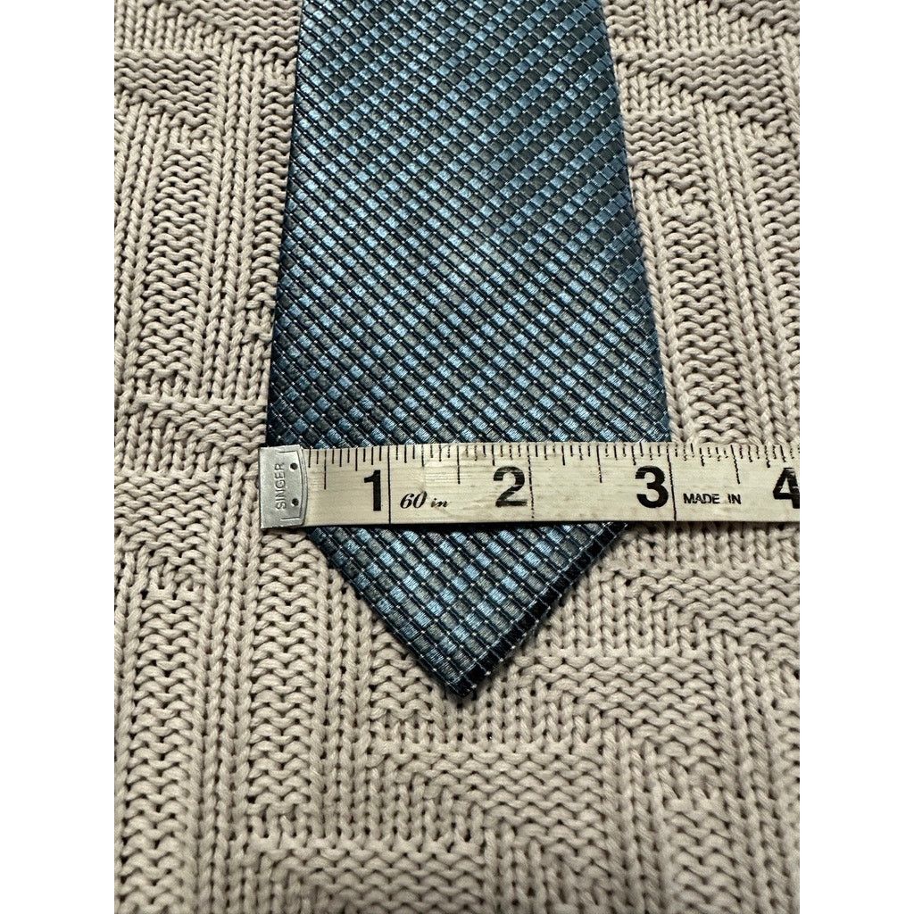 Vintage Vintage Rhodes & Brousse woven blue and silver silk tie Size ONE SIZE - 6 Thumbnail