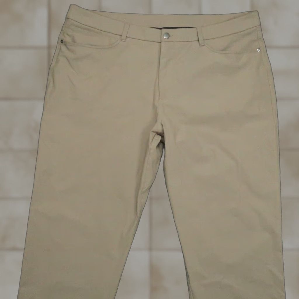 Lululemon Pants Men 40x32 Brown Classic 5 Pocket Trouser Straight Warpstreme Shirt?