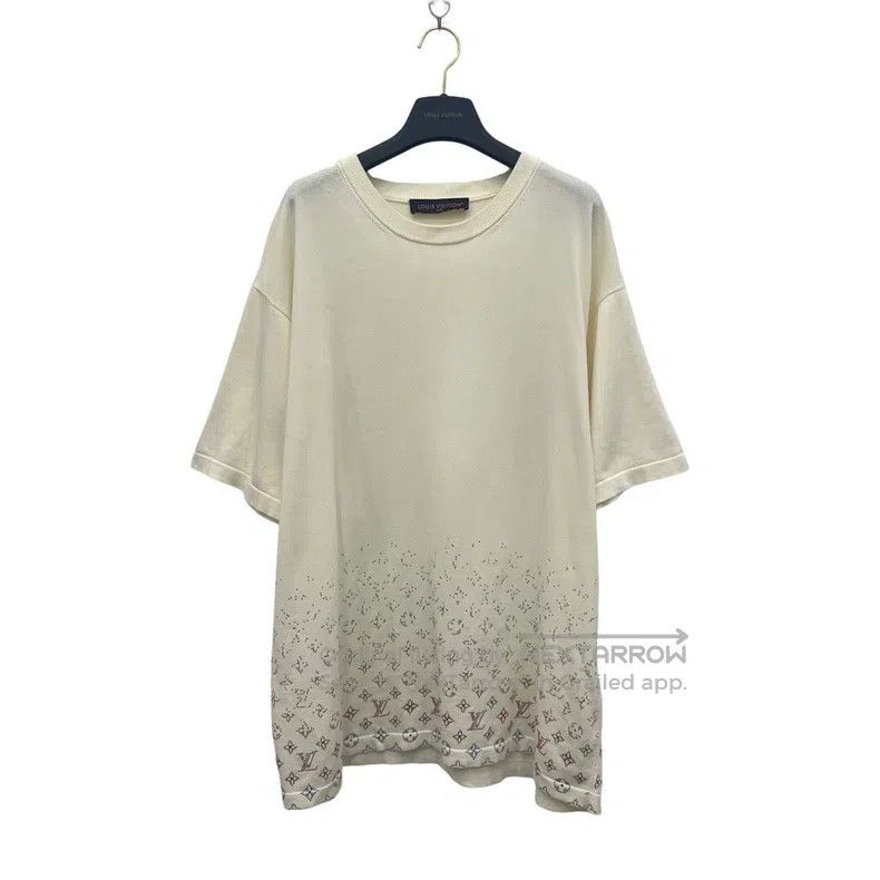Louis Vuitton Rhinestone gradient knit short sleeve
