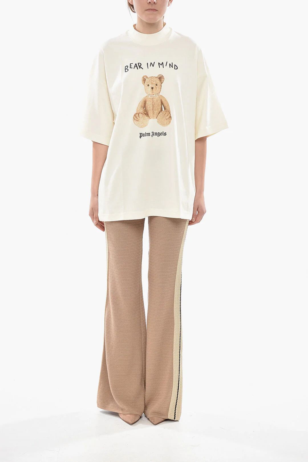 Palm Angels og1mm0326 Loose Fit T-Shirt in White Size M / US 6-8 / IT 42-44 - 4 Thumbnail