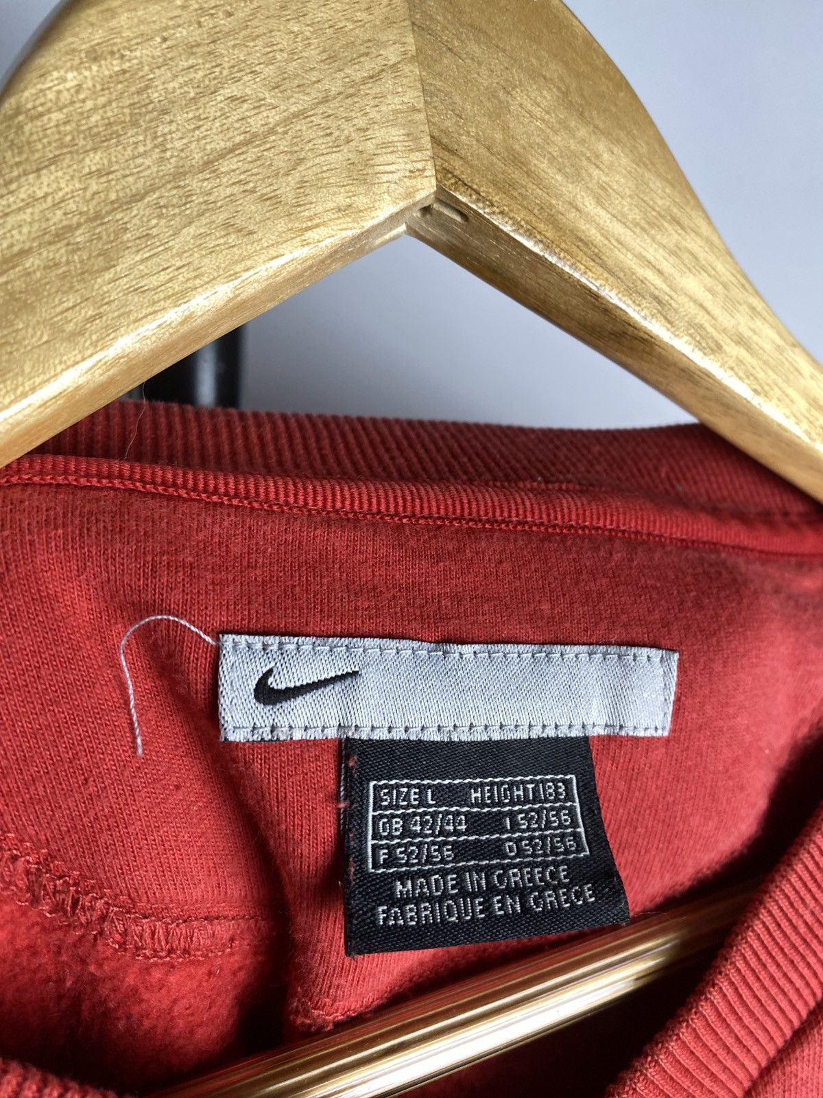 Nike × Vintage Vintage 90s Nike V-Neck sweatshirt sweater Size US L / EU 52-54 / 3 - 6 Thumbnail