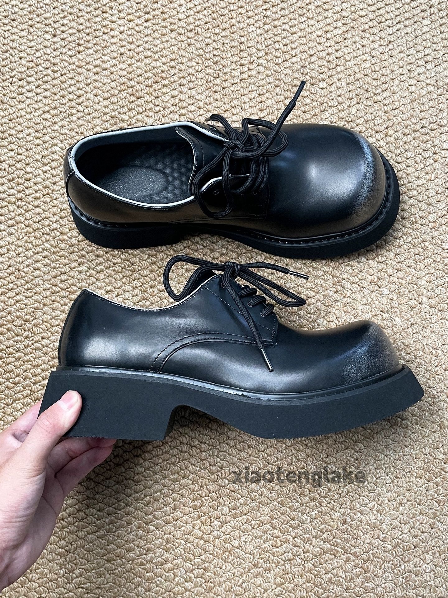 Vintage Unisex yuppie utility punk thick sole derby boots shoes Size US 11 / EU 44 - 1 Thumbnail