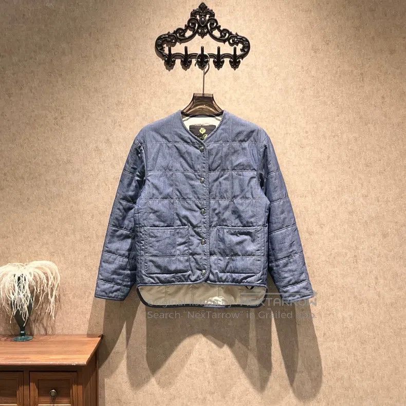 Loro Piana Loro Piana Blue Plaid Embossed Cotton Coat Size XS / US 0-2 / IT 36-38 - 1 Thumbnail