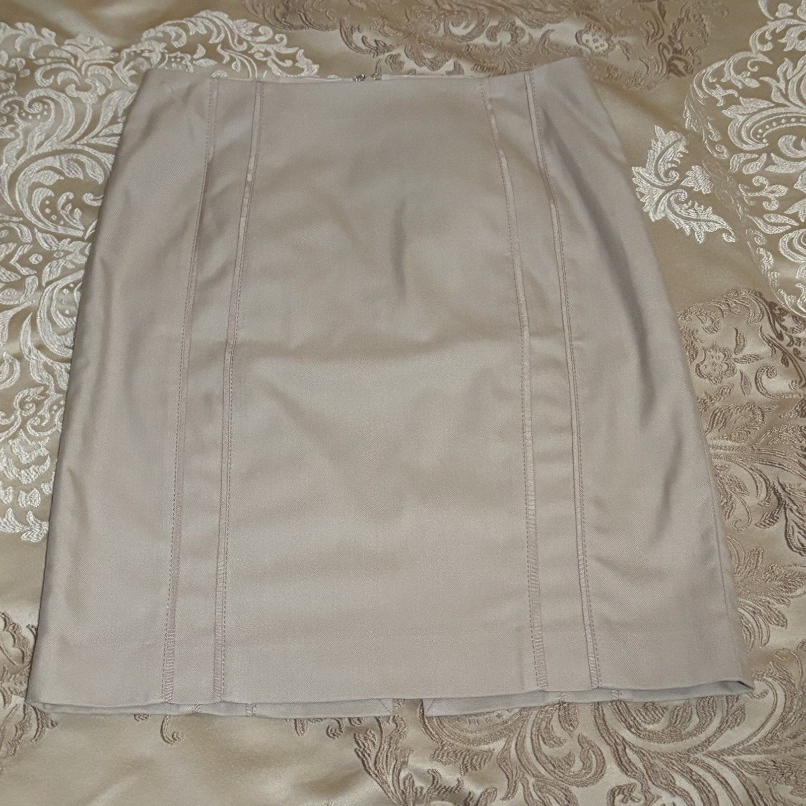 White House Black Market White House Black Market Beige Skirt Double Striping - Sz 6P Size 28" / US 6 / IT 42 - 5 Thumbnail
