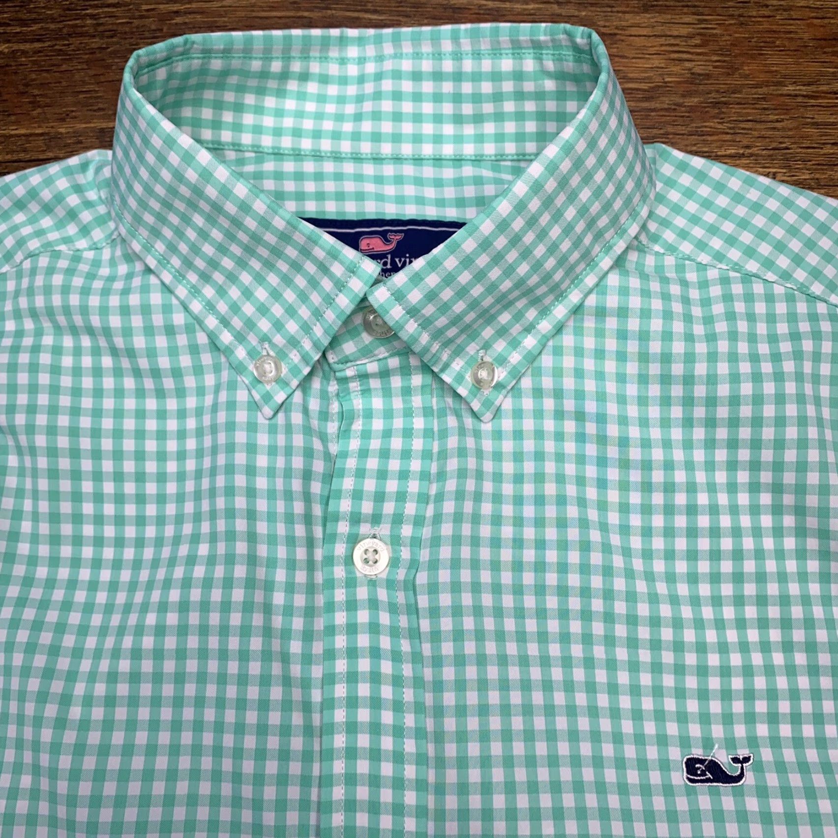 Vineyard Vines Vineyard Vines Whale Shirt Mens Slim Button-Up Check Green Adult Small Size US S / EU 44-46 / 1 - 4 Thumbnail