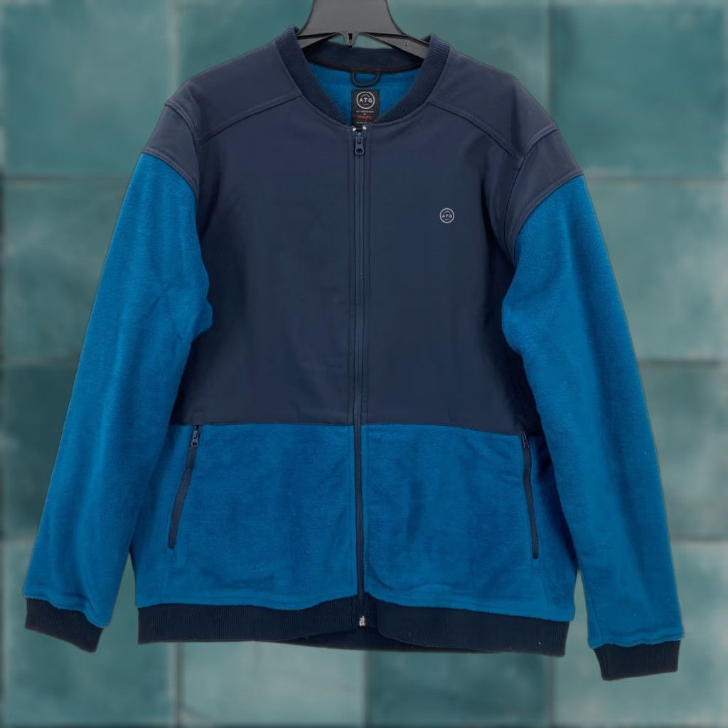 Wrangler Wrangler ATG All Terrain Gear Fleece Full Zip Jacket Mens XLT Blue Hiking Camp Jacket Size US XL / EU 56 / 4 - 1 Thumbnail
