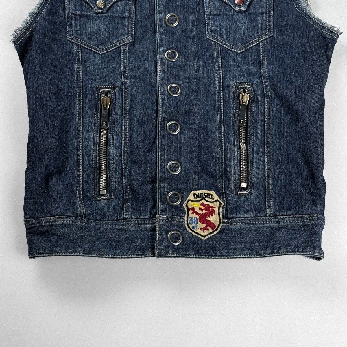 Diesel Diesel ‘Vandals of Style’ Denim Vest Vintage Size M / US 6-8 / IT 42-44 - 5 Thumbnail