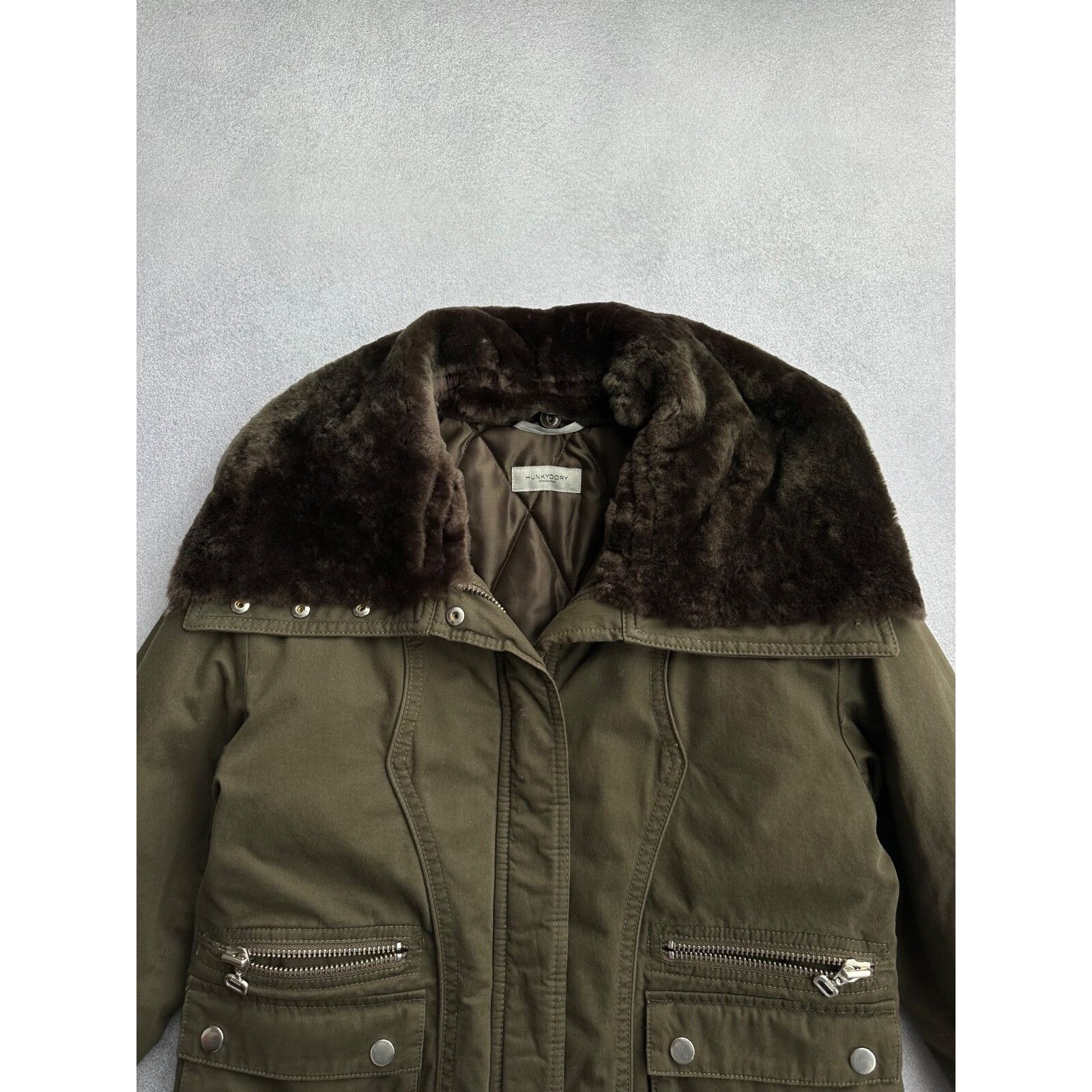 Vintage Hunkydory Stockholm Woman Puffer Fur Jacket Size S / US 4 / IT 40 - 5 Thumbnail