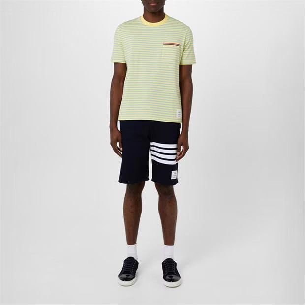 Thom Browne o1g2r1mq0724 Pocket T- Shirts in Green & Light Yellow Size US S / EU 44-46 / 1 - 6 Thumbnail