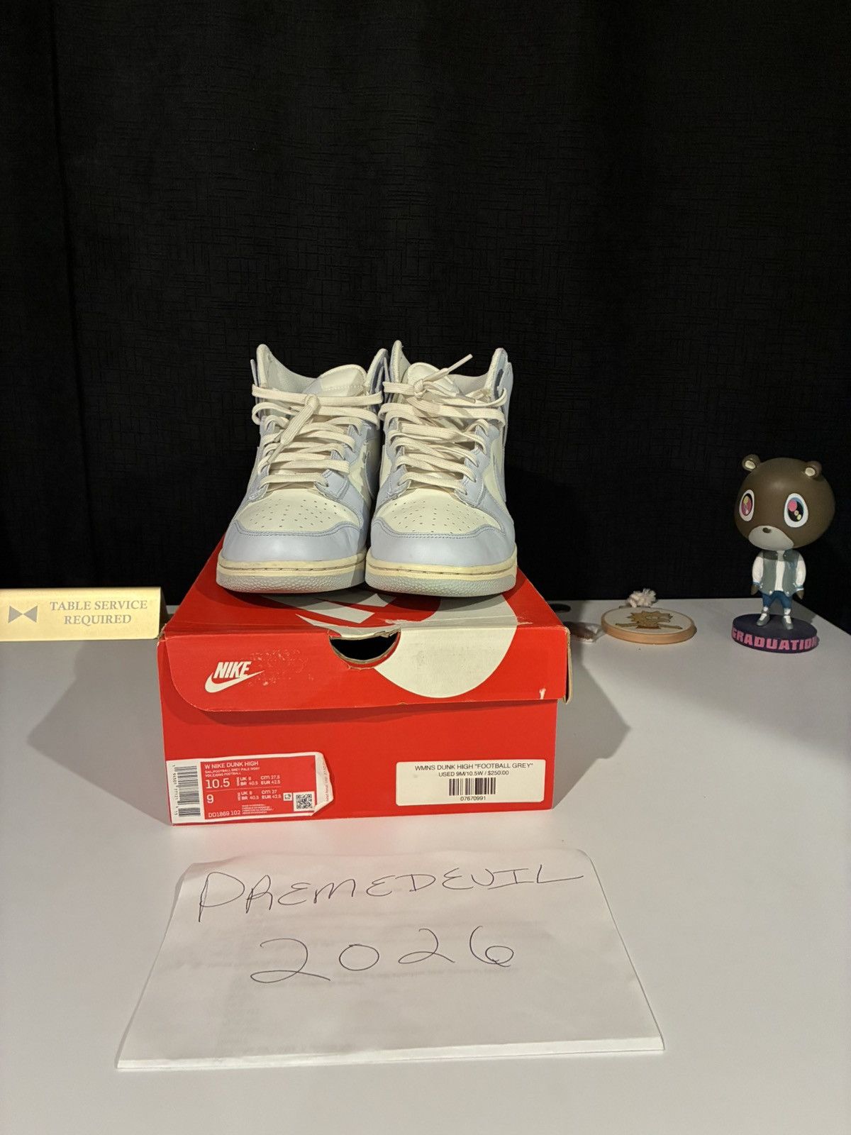 Nike Nike Dunk Hi Sail Football Grey Men’s Size 9 Size US 9 / EU 42 - 2 Thumbnail