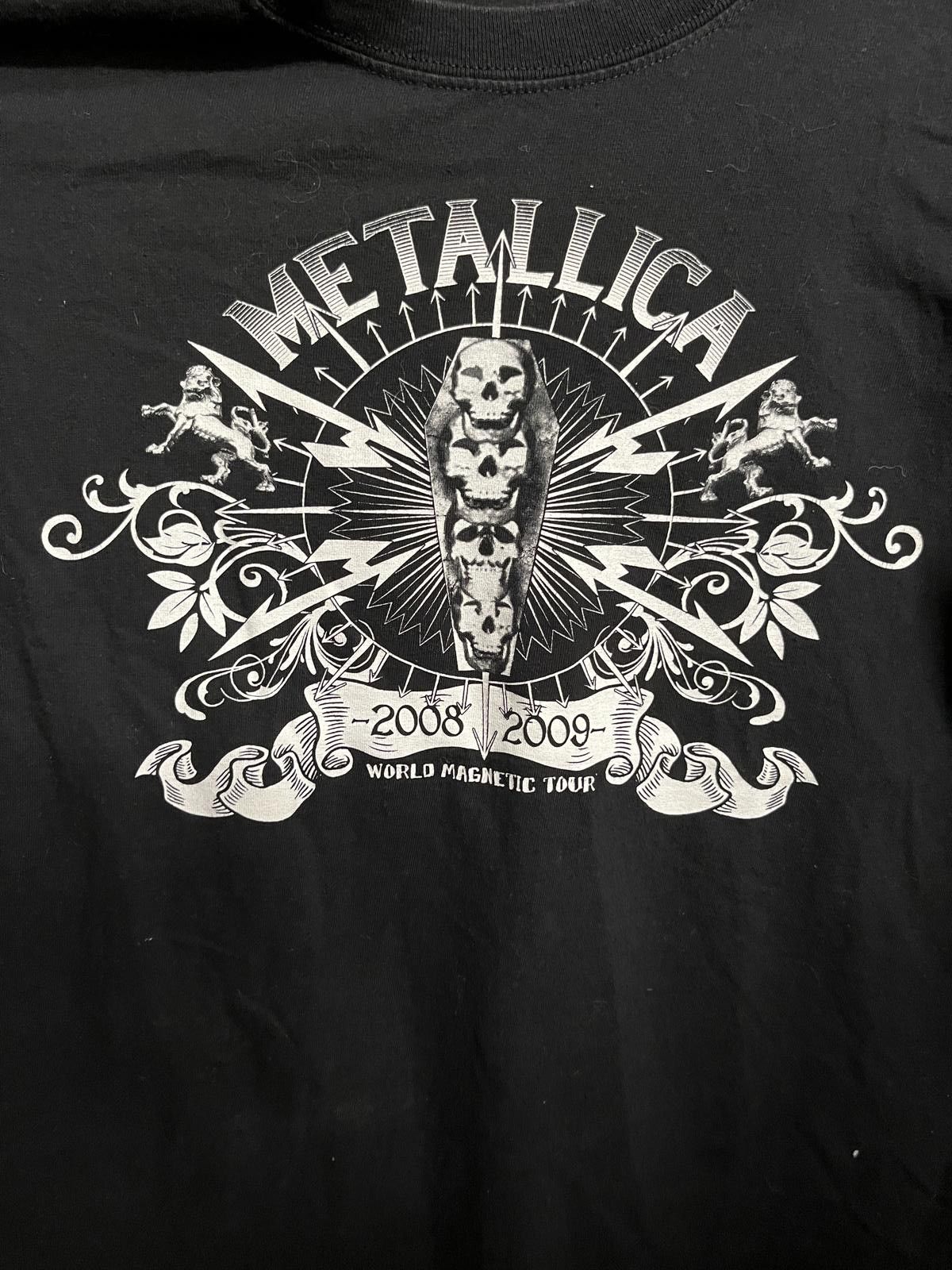 Designer Metallica T-shirt - 2008-09 World Magnetic Tour - Medium Size US M / EU 48-50 / 2 - 4 Thumbnail