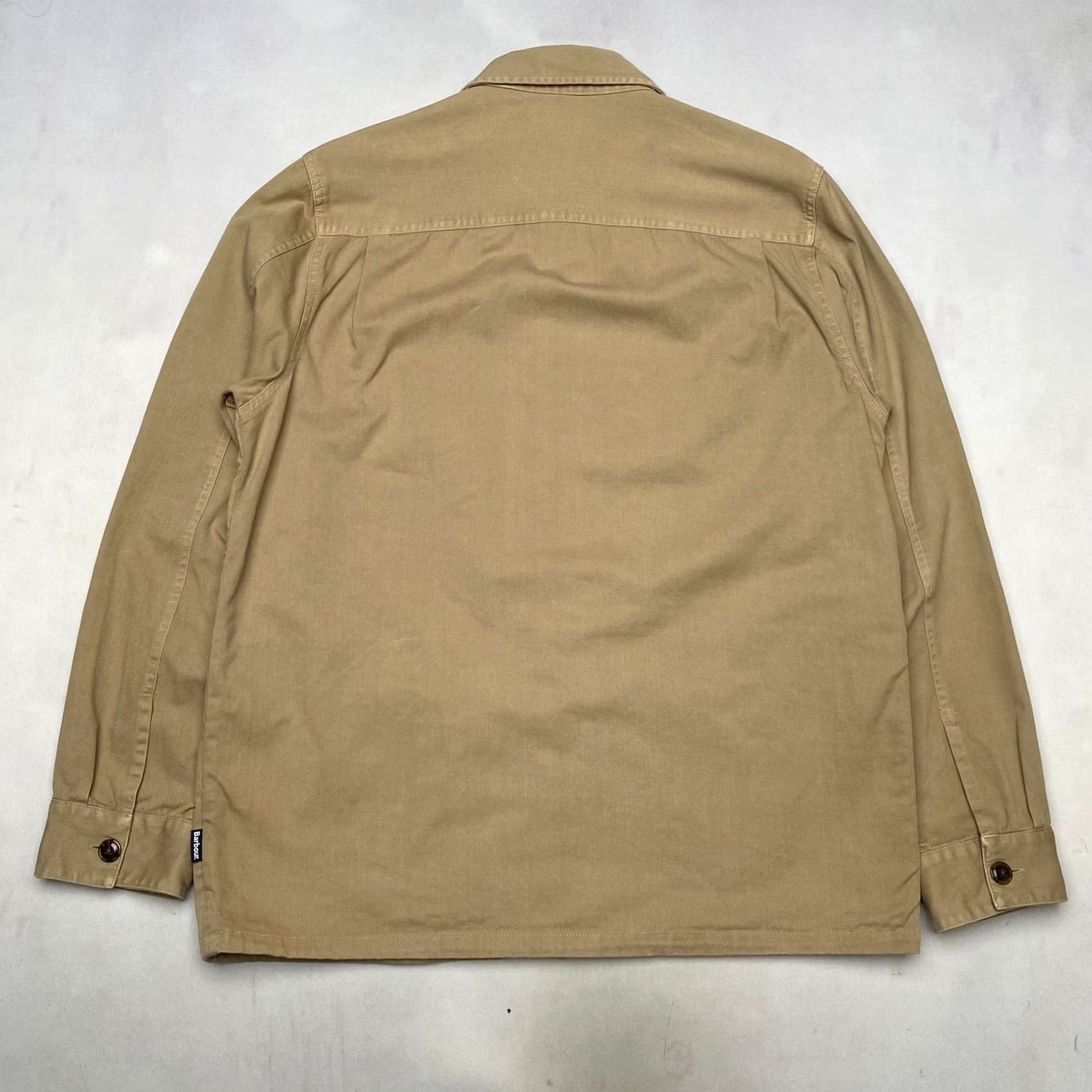 Barbour Barbour Dene Overshirt Jacket Cotton Twill Men's Medium Chore Utility Tan Size US M / EU 48-50 / 2 - 3 Thumbnail