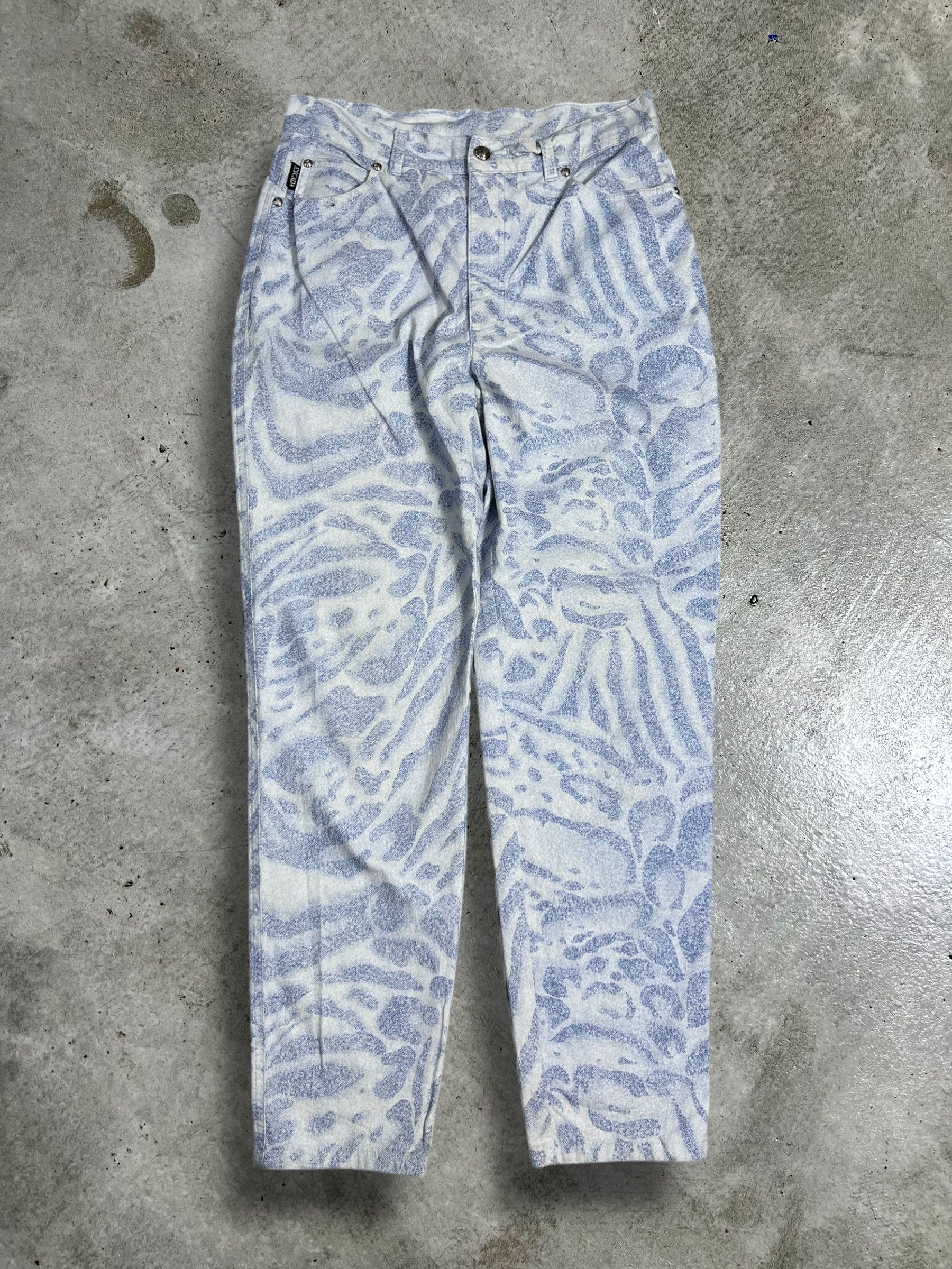 Escada ESCADA Blue Wash Striped Denim GTMPT372 Size 28" / US 6 / IT 42 - 1 Thumbnail