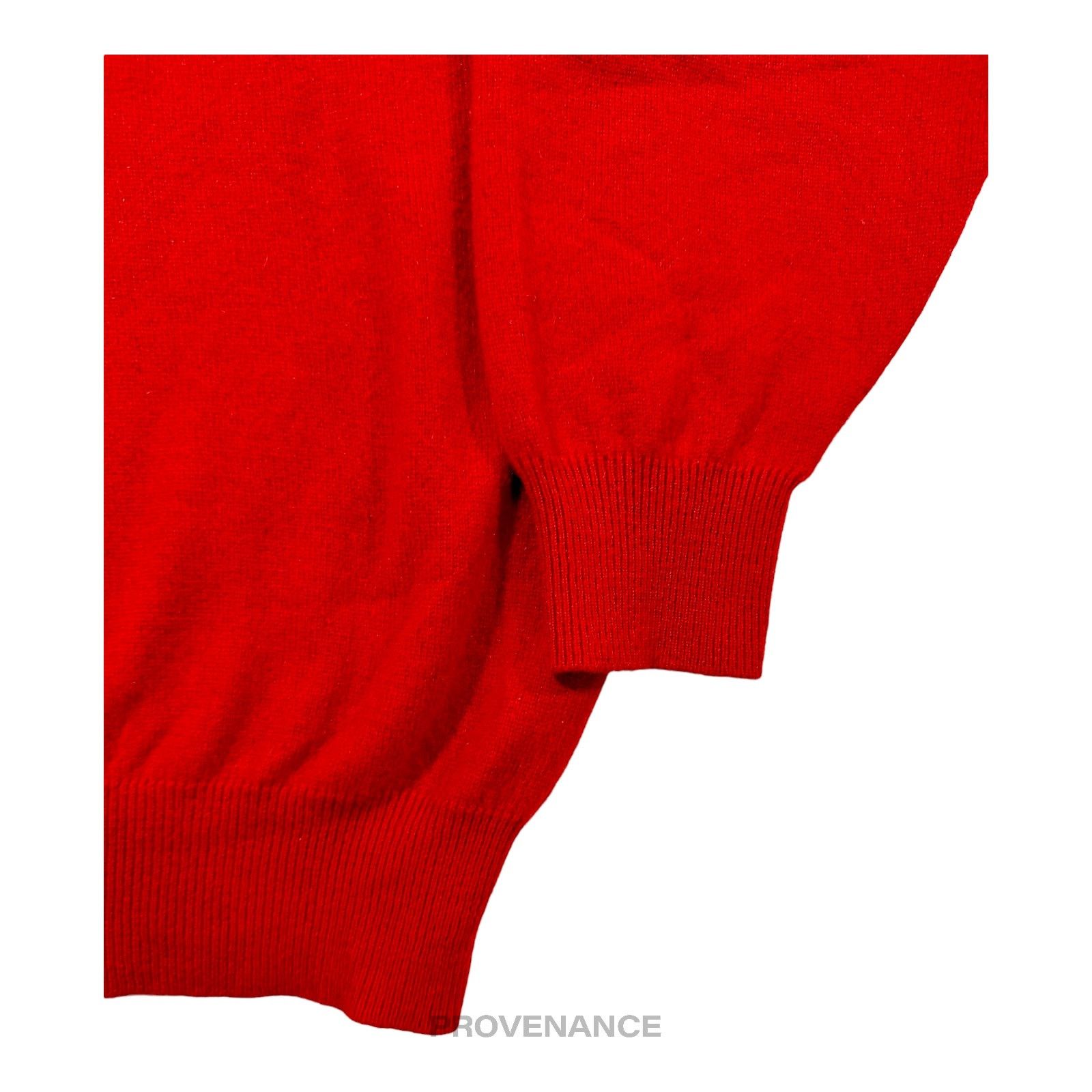 Dior 🔴 Christian Dior Golf Logo V Neck Sweater - Fine Wool Red S Size US S / EU 44-46 / 1 - 4 Thumbnail