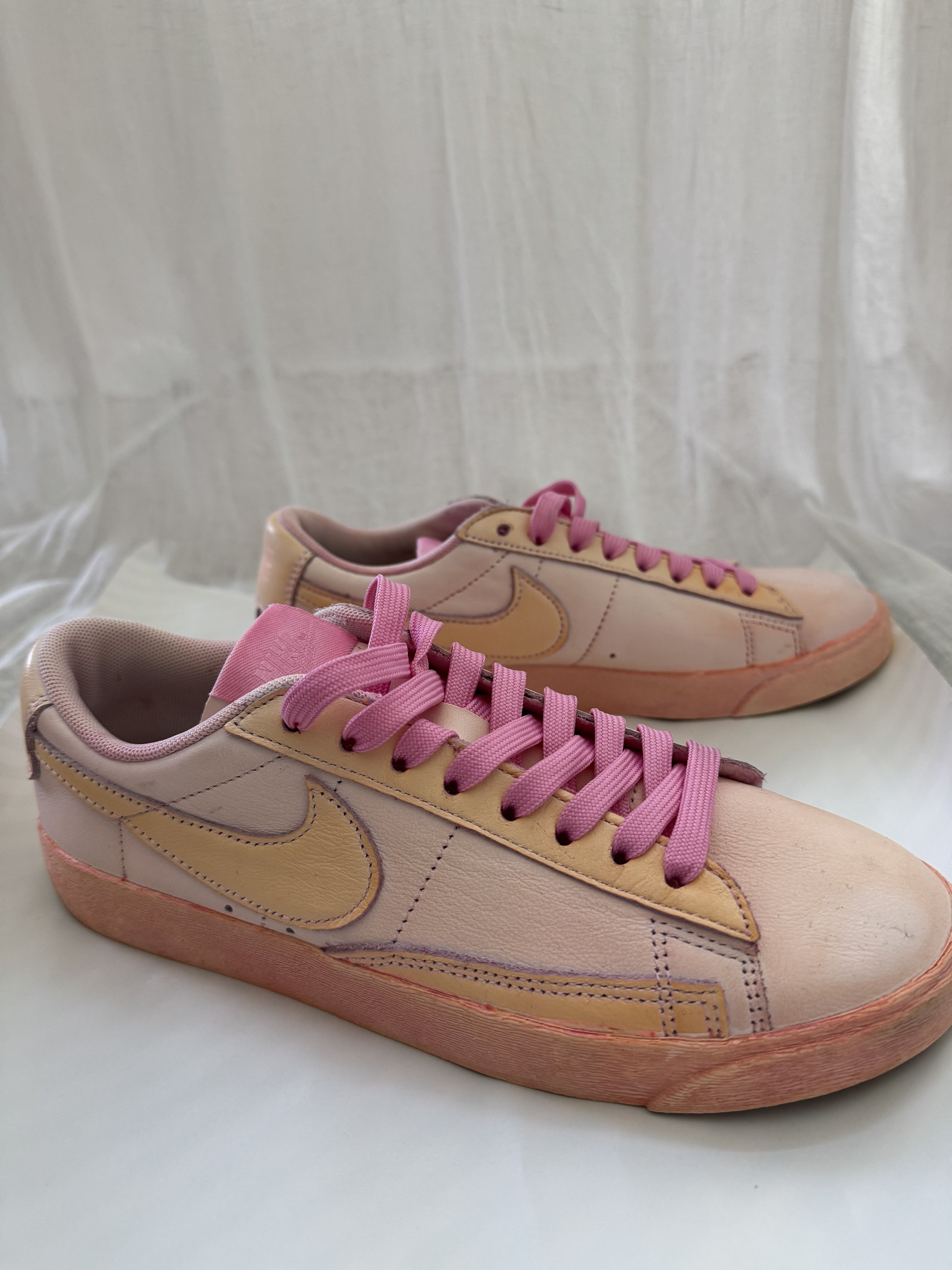 Comme des Garcons COMME DES GARÇONS GIRL Nike Blazer Low Pink Size US 7 / IT 37 - 2 Thumbnail
