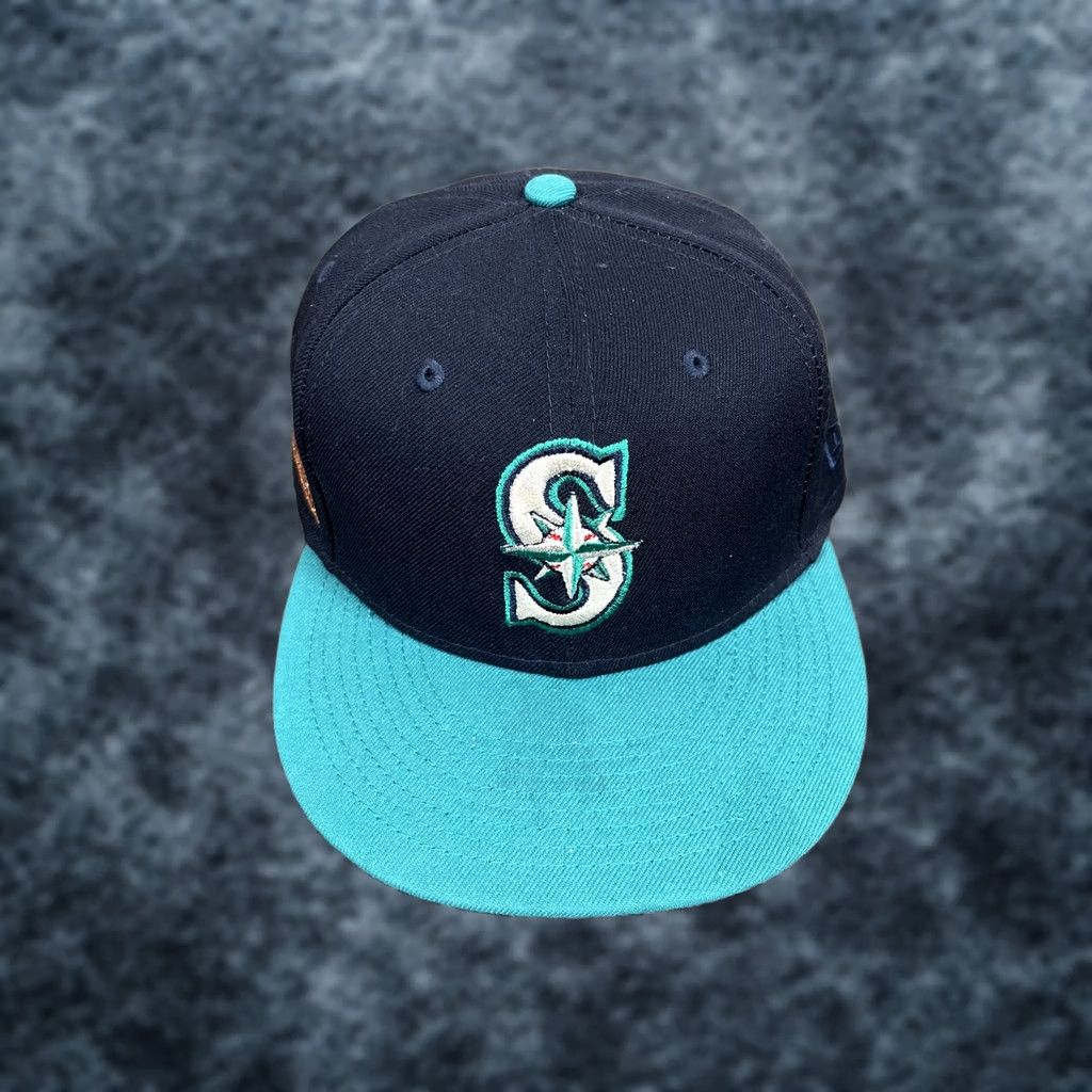 New Era New Era Seattle Mariners 125th Anniversary Hat Cap Black/Blue 7 1/2 Men Green Baseball Cap Mariners 125th Anniversary Mens Cap Size ONE SIZE - 1 Thumbnail