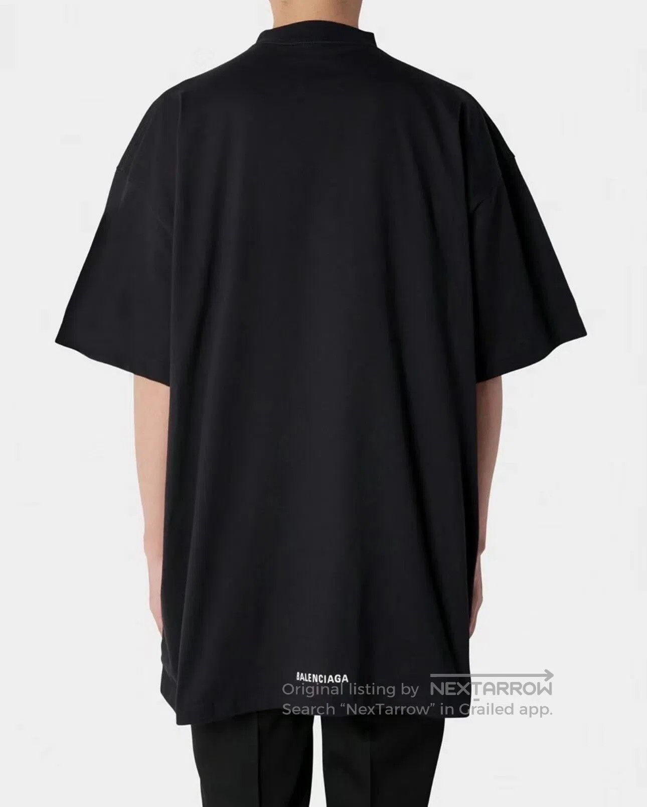 Balenciaga Balenciaga Back Embroidered Logo Black Short-sleeve T-shir Size US S / EU 44-46 / 1 - 3 Thumbnail