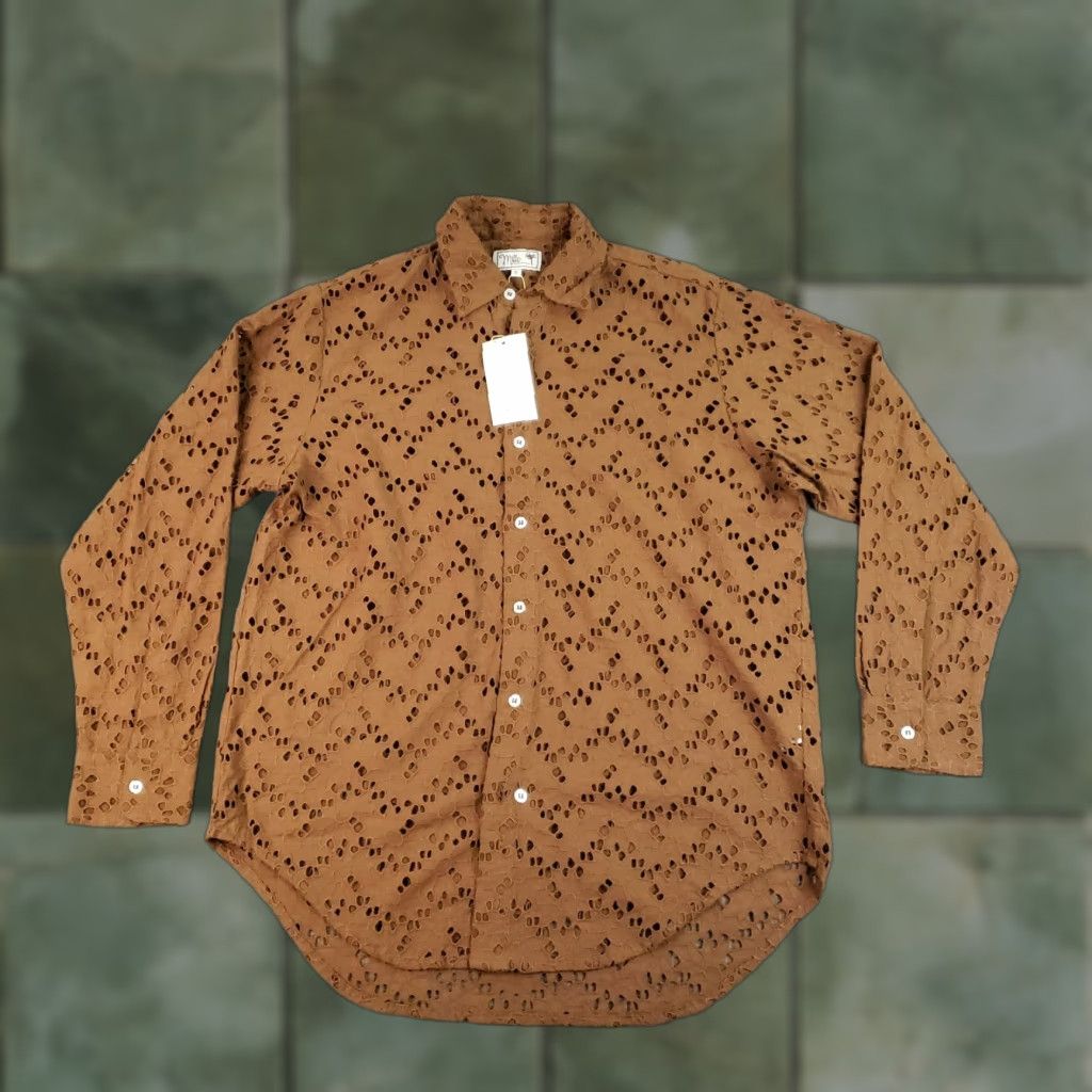 Vintage Mille Resort & Travel Button-Up Shirt Women Small Brown Long Sleeve Embroidered Size S / US 4 / IT 40 - 1 Thumbnail