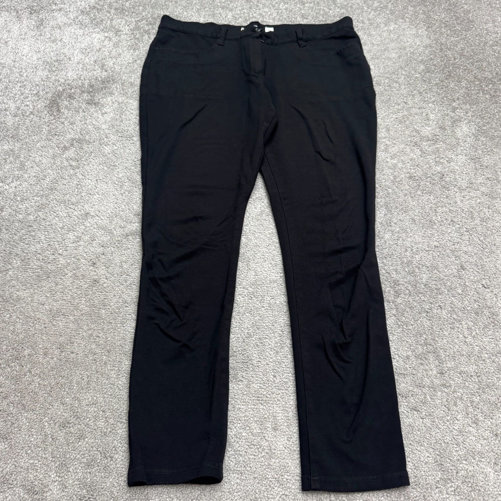 Vintage Betabrand Classic Straight Dress Yoga Pants Womens XL Black Stretch Mid Rise Pants Size 40" / US 18 - 2 Thumbnail