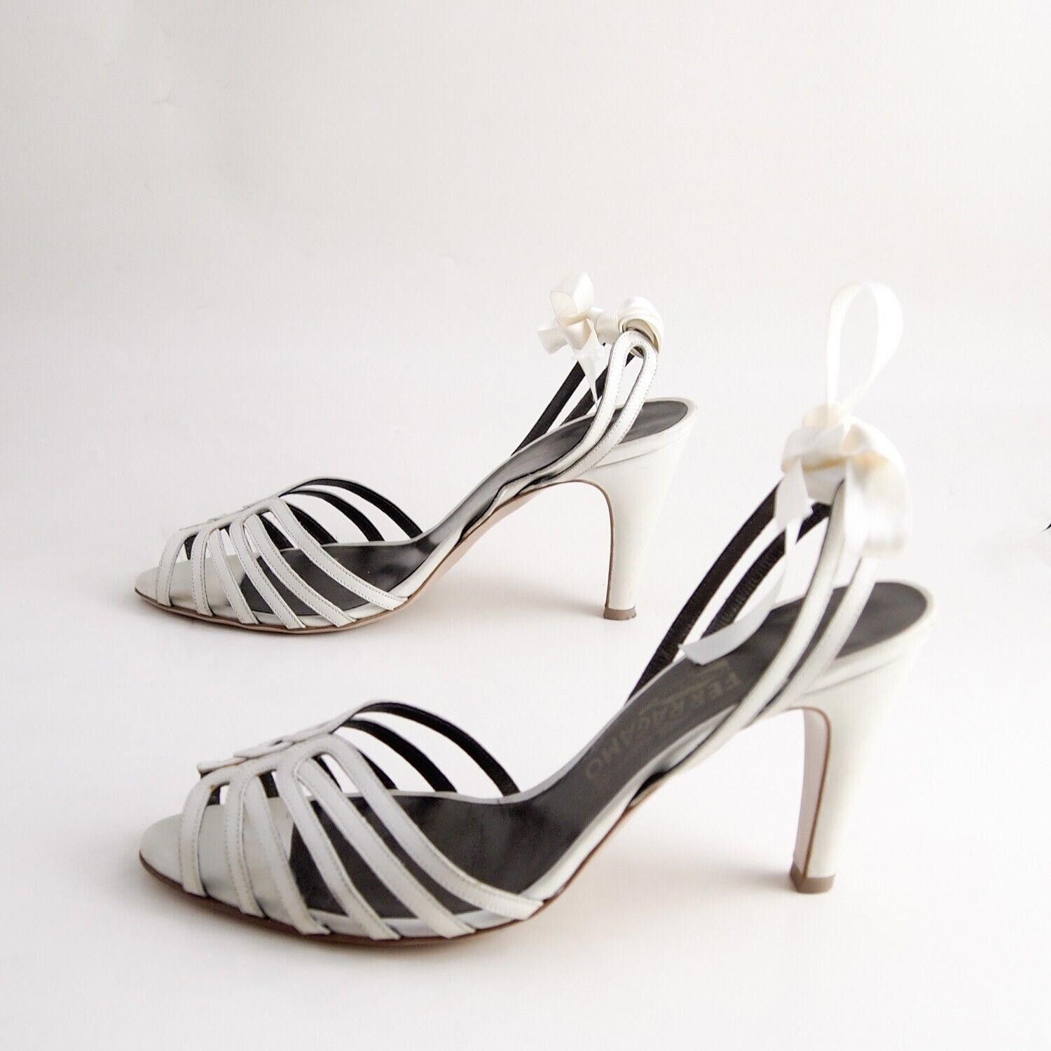 Salvatore Ferragamo Ferragamo Strappy Sandals Mid Heel Ankle Tie US 7.5C EU 37.5 Size US 7.5 / IT 37.5 - 2 Thumbnail