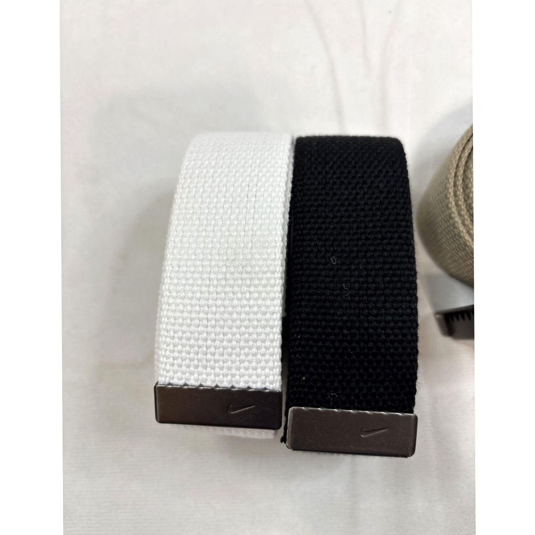 Nike VINTAGE Nike Belt Canvas Blue White Beige Mens Adjustable 1.5” Buckle Golf Belt Set Of 3 Size ONE SIZE - 2 Thumbnail
