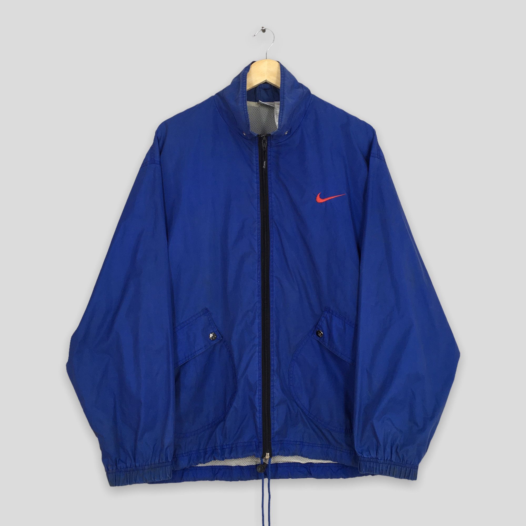 image of 90's Nike Usa Windbreaker Swoosh Jacket Medium in Blue, Men's