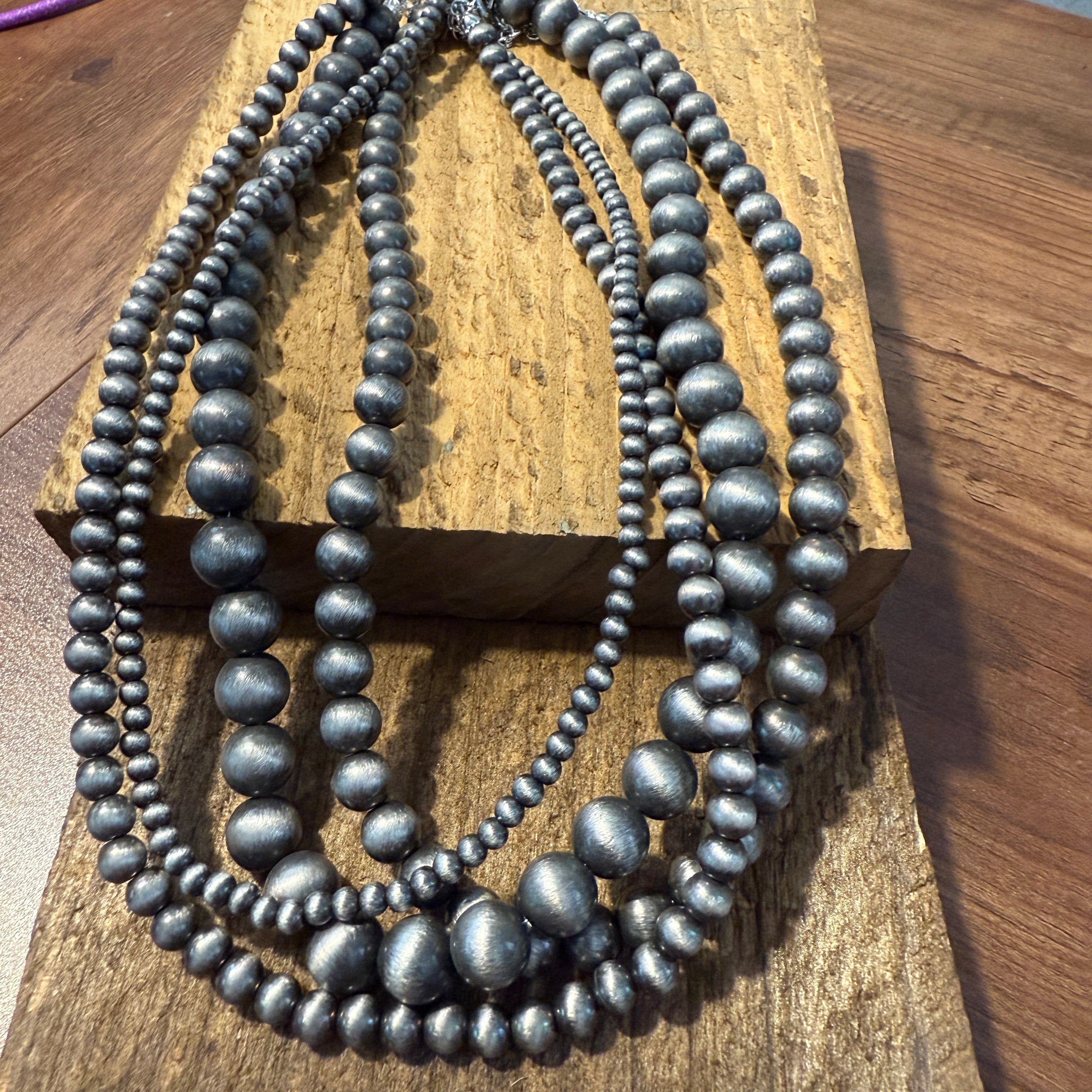 Other Four Strand Faux Pearl Necklace With Extender Layered Beads Size ONE SIZE - 3 Thumbnail