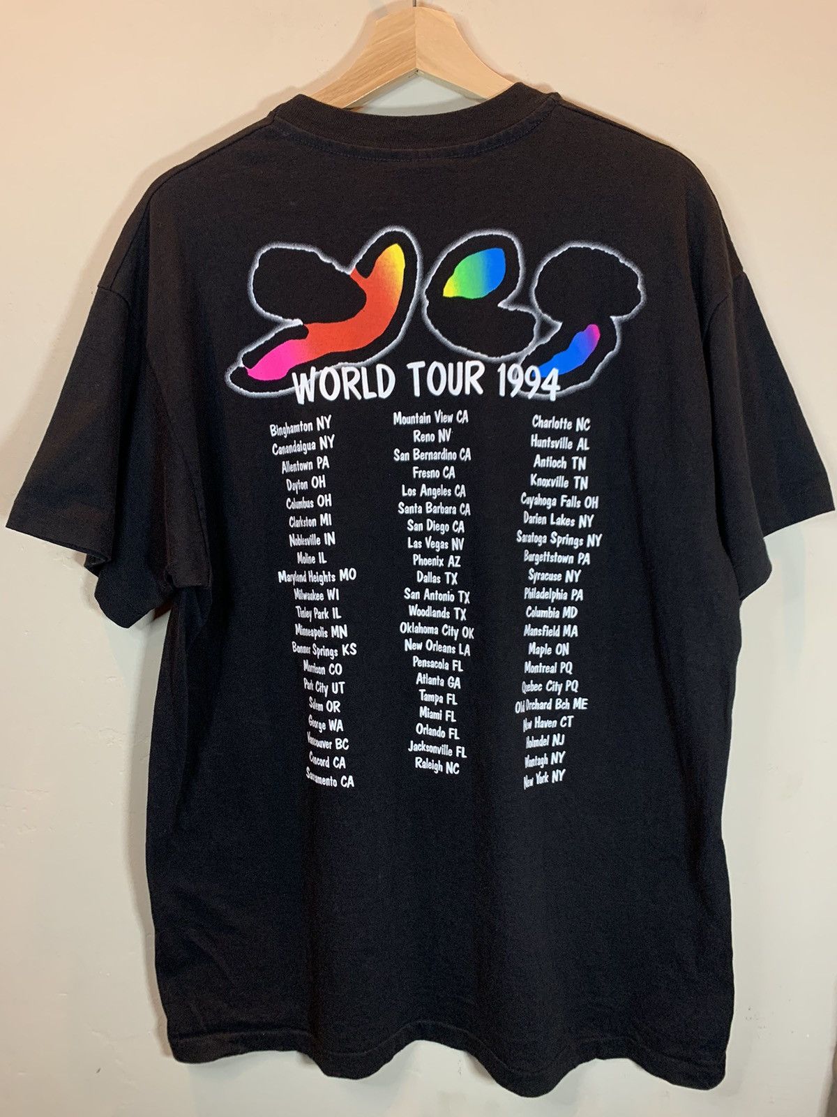 Band Tees × Vintage RARE* Vintage 1994 Yes x Peter Max Talk World Tour Art Shirt Size US XL / EU 56 / 4 - 2 Thumbnail