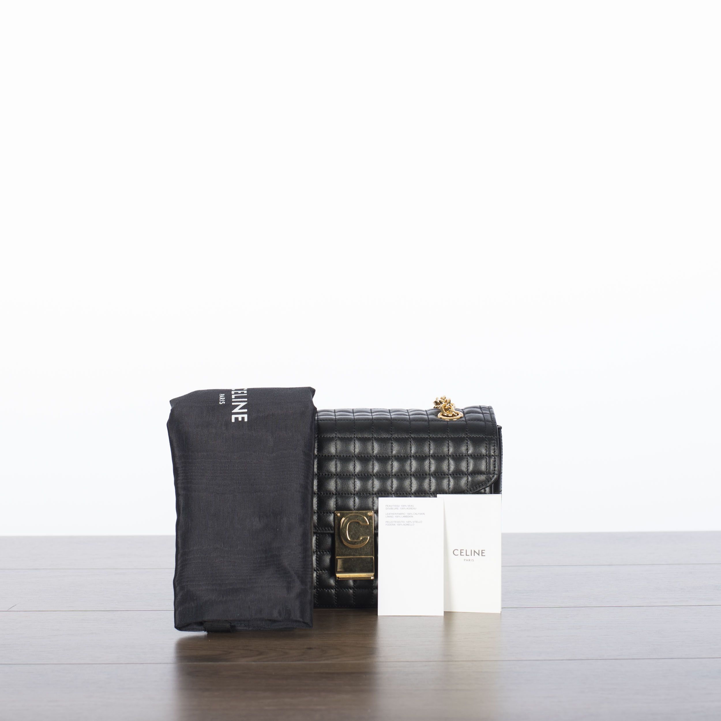 Celine Medium C Bag In Quilted Black Calfskin Size ONE SIZE - 9 Thumbnail