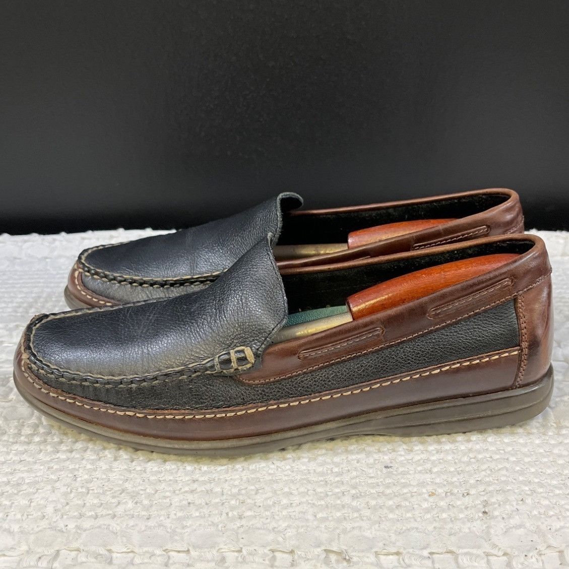 Johnston & Murphy Johnston & Murphy Men's Black/Brown Shoes/Loafers Sz 9.5M SK Size US 9.5 / EU 42-43 - 3 Thumbnail
