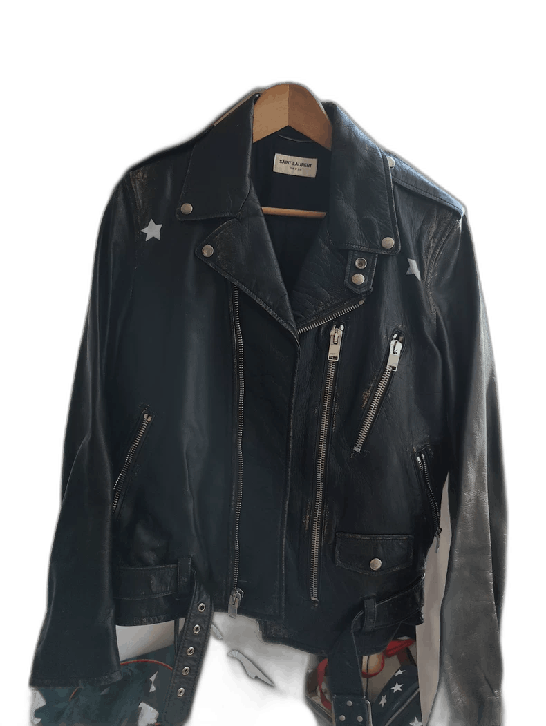 Saint Laurent Paris saint laurent men's black leather motorcycle jacket Size US M / EU 48-50 / 2 - 1 Thumbnail