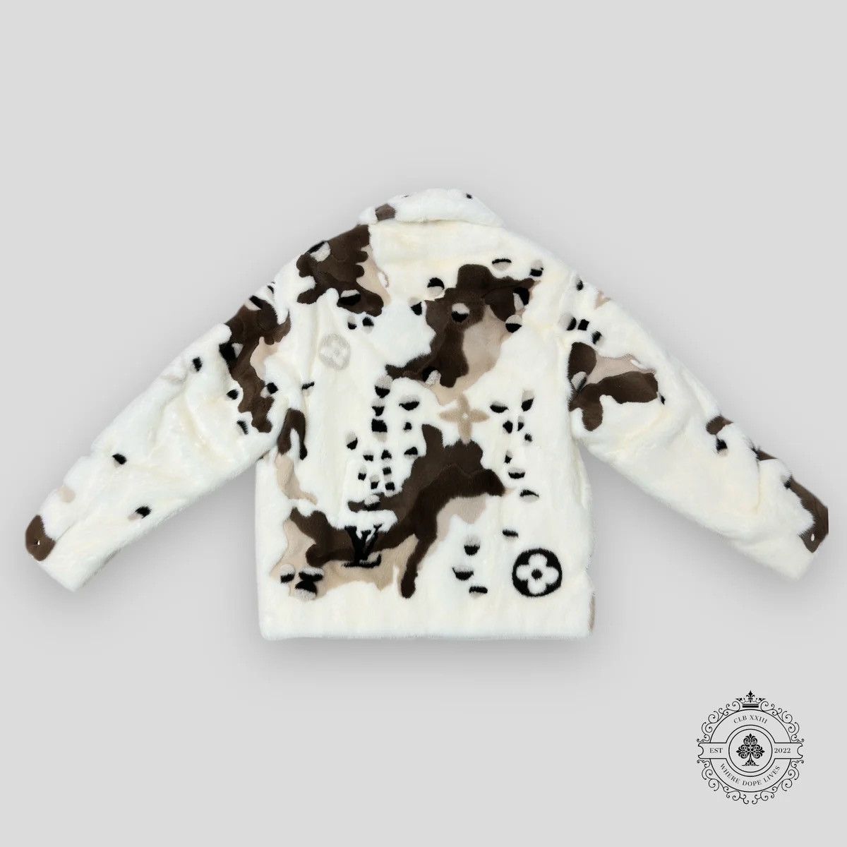 Louis Vuitton Louis Vuitton White and Brown Mink Jacket Size US L / EU 52-54 / 3 - 2 Thumbnail