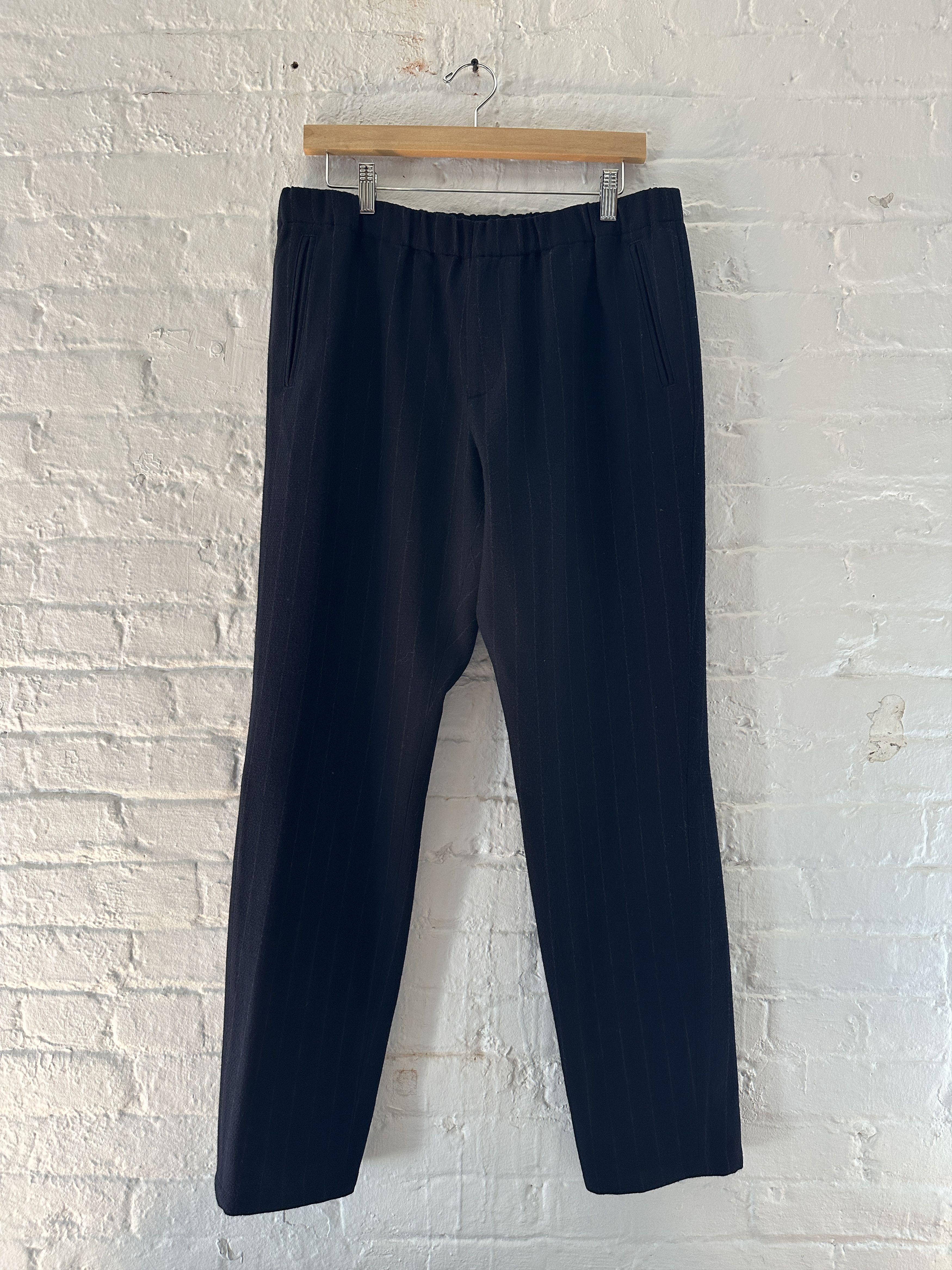 Dries Van Noten Dries Van Noten Pinstriped Wool Lounge Trousers Size US 36 / EU 52 - 1 Thumbnail
