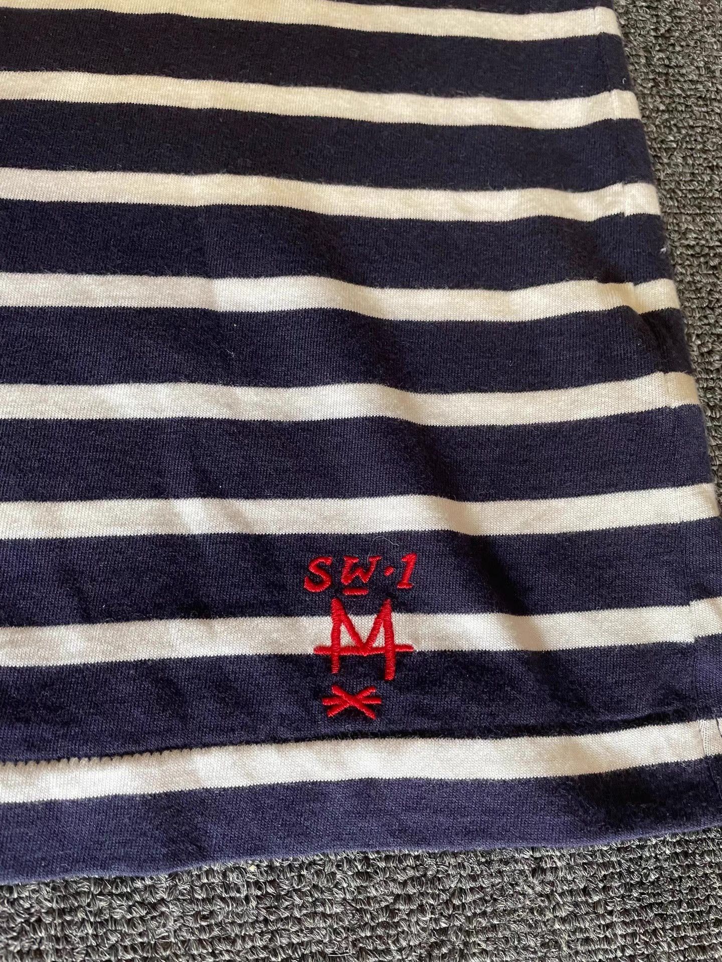 Burberry Burberry white and blue striped short-sleeve T-shirt Q4 Size US L / EU 52-54 / 3 - 3 Thumbnail