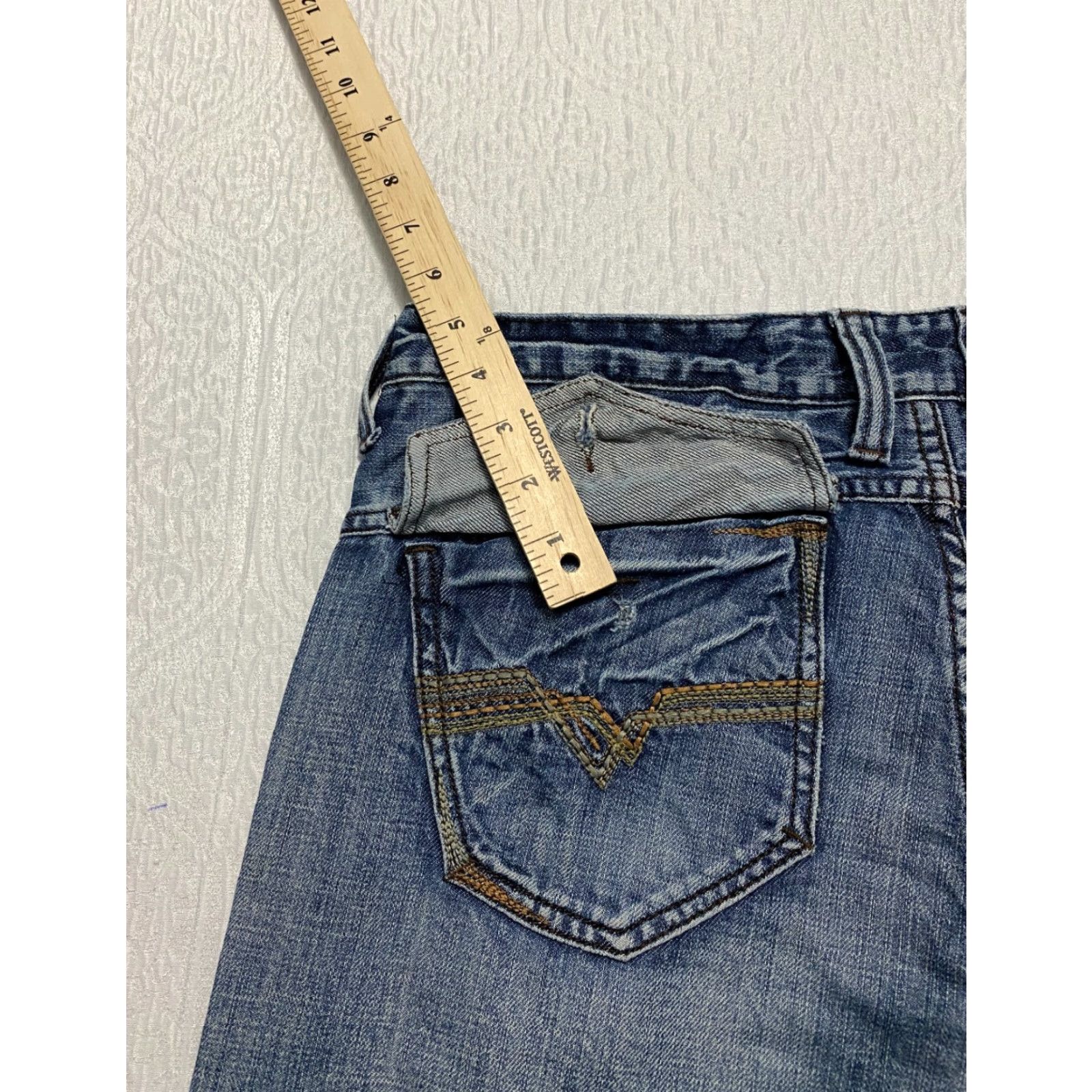 Vintage Helix Black Label Jeans Men Size 34 Reg Bootcut 5-Pocket Denim 100% Cotton Blue Y2K 90s Embroidered Pattern: Solid Size US 34 / EU 50 - 3 Thumbnail