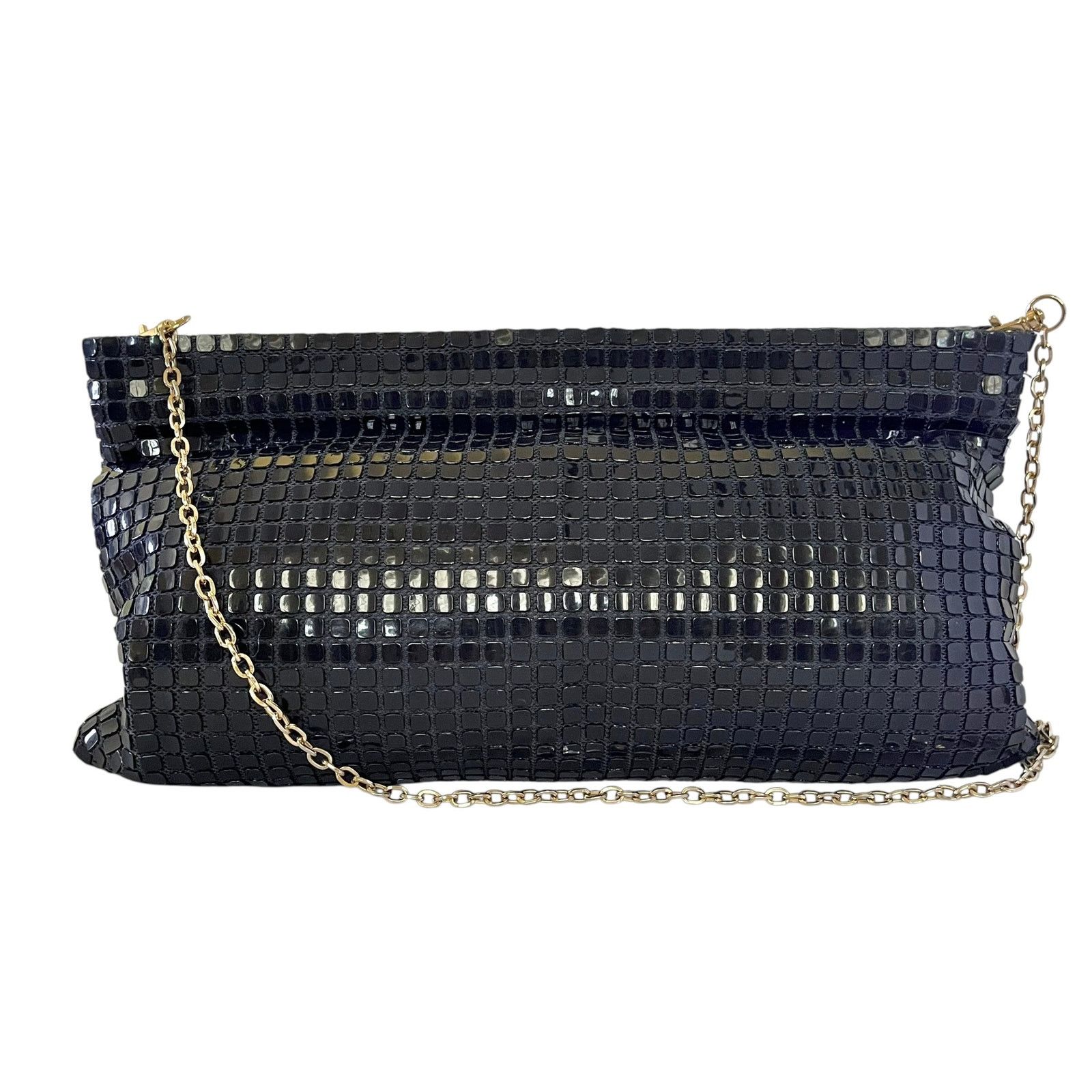 Vintage Vintage Lumured Navy Blue Luma Mesh Frame Crossbody Clutch Size ONE SIZE - 1 Thumbnail