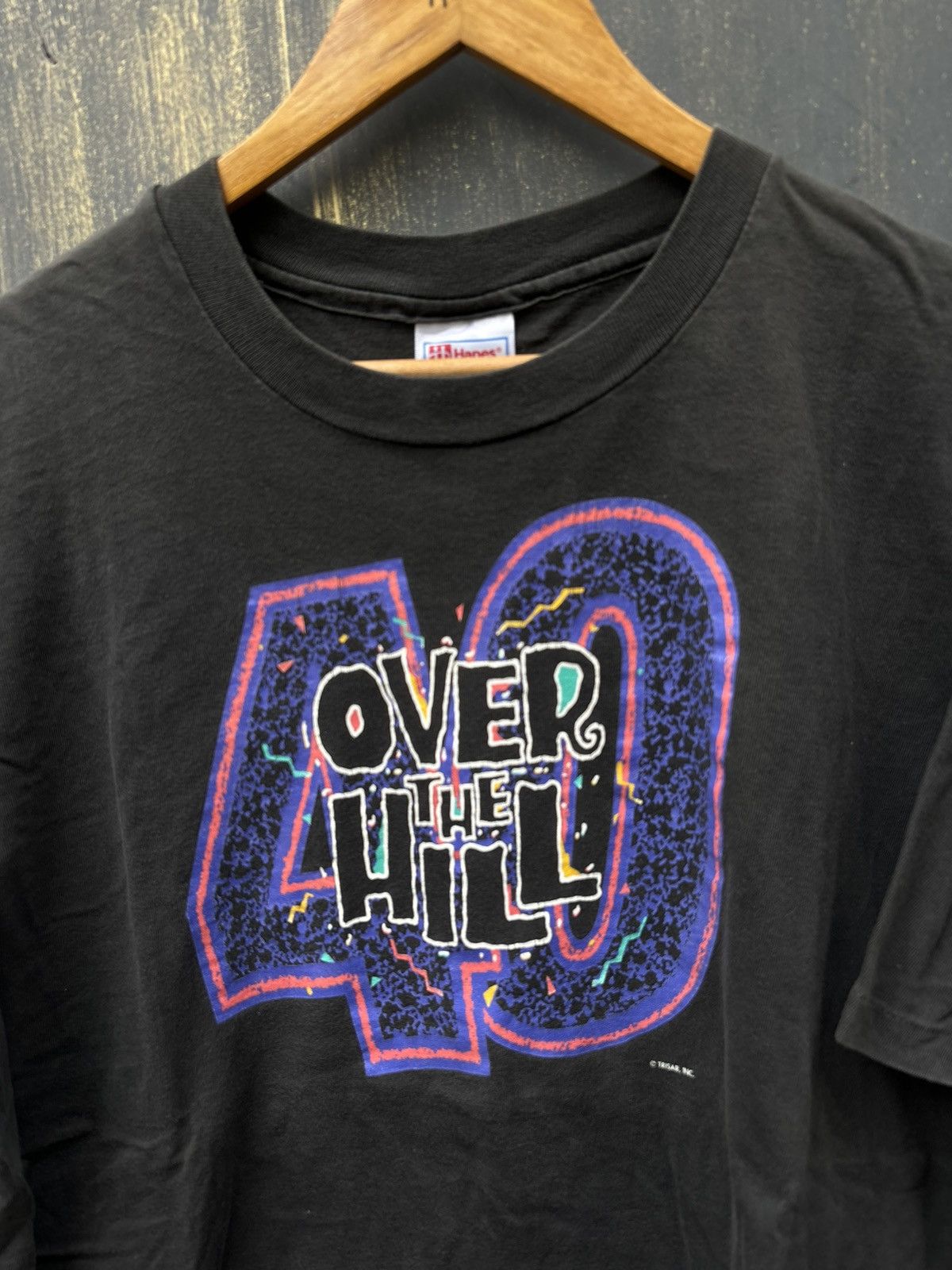 Vintage RARE! Vintage 90’s Hanes 40 Over The Hill Size US XL / EU 56 / 4 - 4 Thumbnail